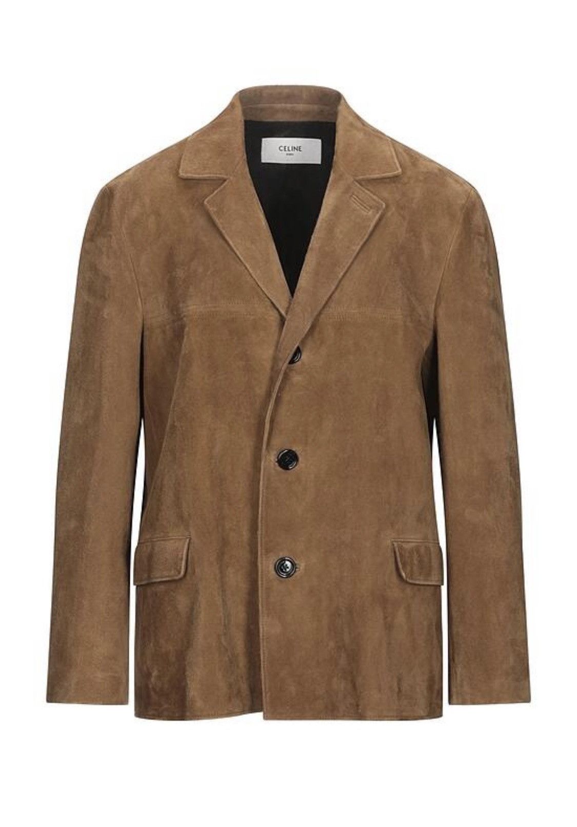 Celine × Hedi Slimane Jacket in Straight Suede sz EU 44 nut brown tobacco goatskin Size US S / EU 44-46 / 1 - 7 Thumbnail