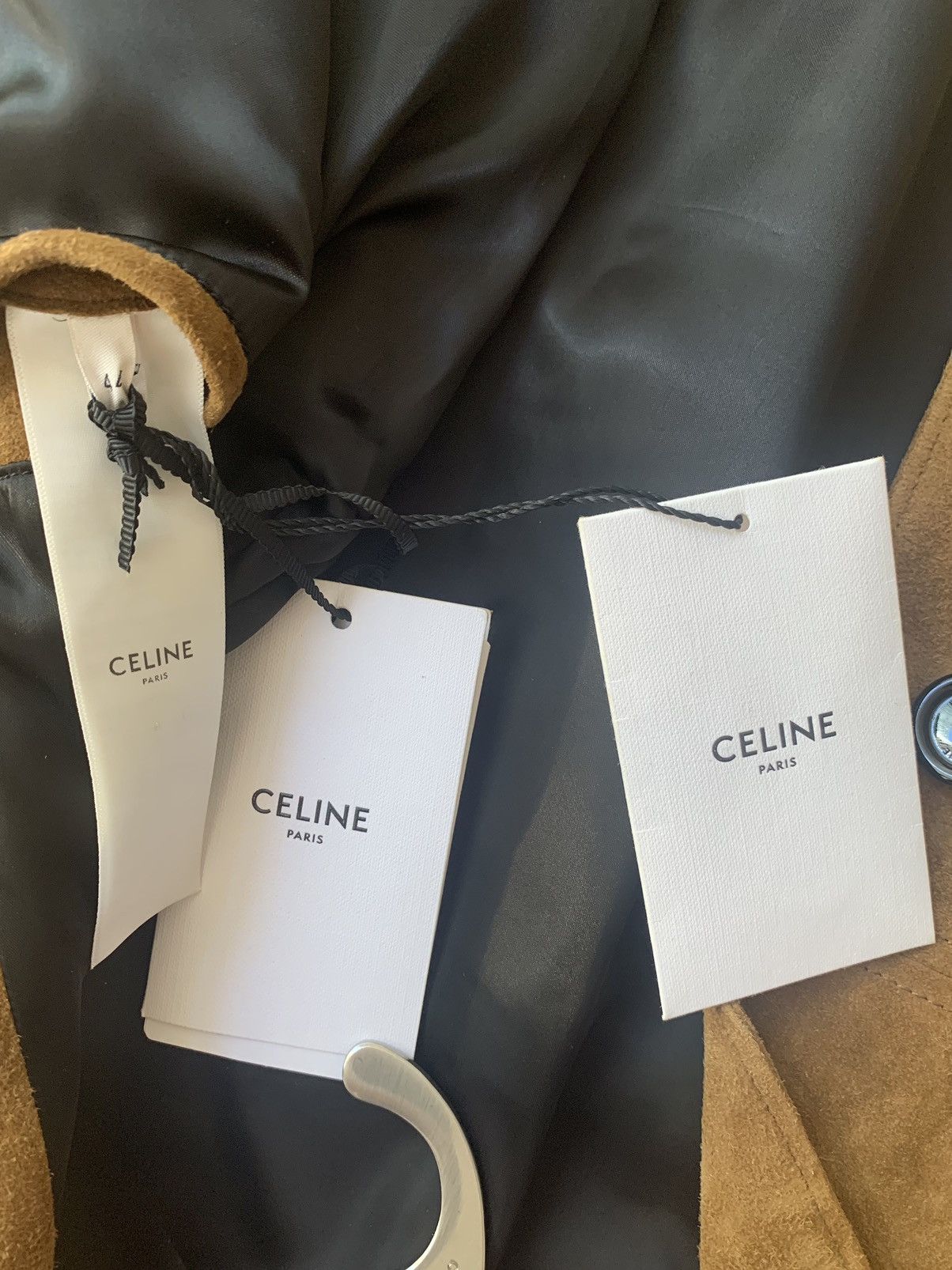Celine × Hedi Slimane Jacket in Straight Suede sz EU 44 nut brown tobacco goatskin Size US S / EU 44-46 / 1 - 5 Thumbnail