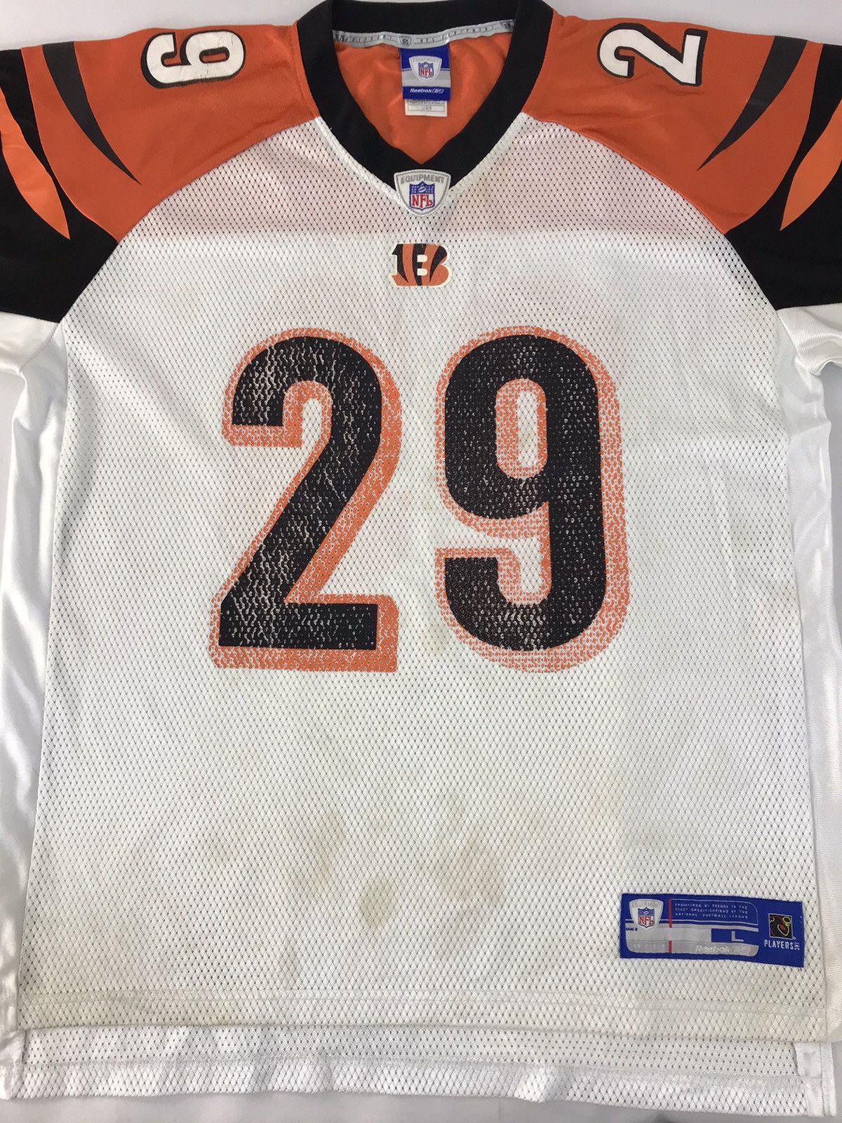 NFL × Vintage Reebok Player NFL Cincinmati Bengals Striped 29 Halls Jersey Size US L / EU 52-54 / 3 - 3 Thumbnail