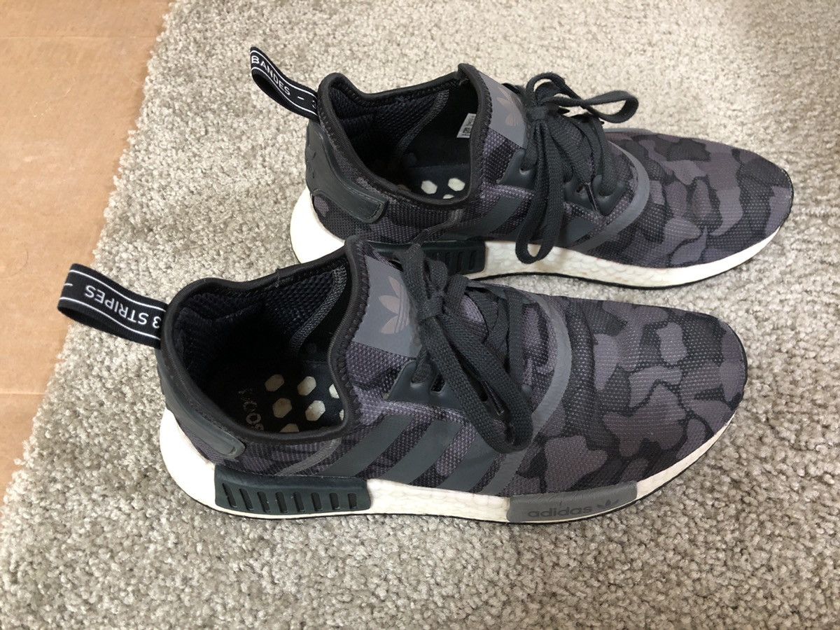 Adidas RARE SOLDOUT NMD_R1 Core Black Camo 2018 Size US 9 / EU 42 - 2 Thumbnail
