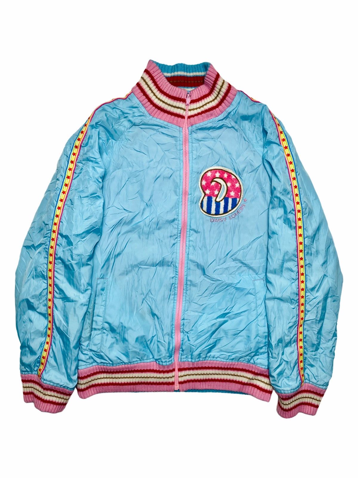 Angel Blue 2000s Daisy Lovers - Reversible Taped Knitted Star Jacket Size US M / EU 48-50 / 2 - 2 Thumbnail