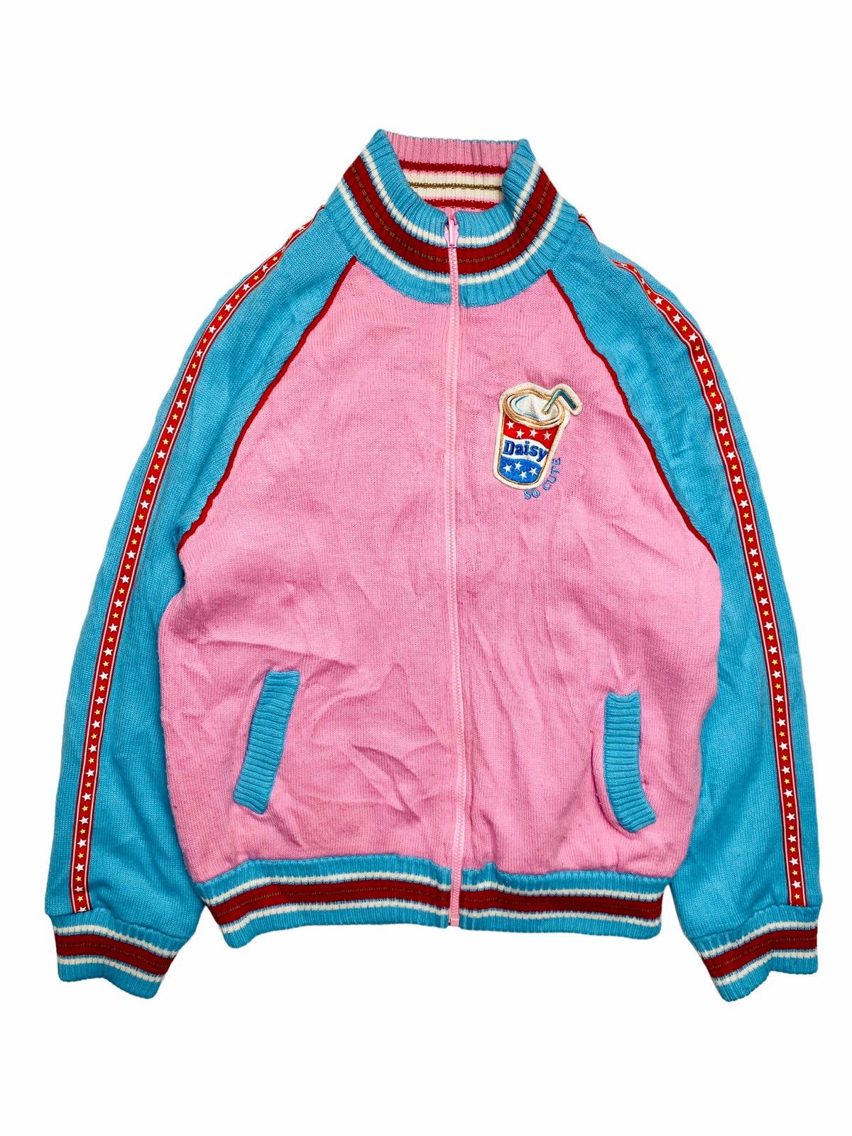 Angel Blue 2000s Daisy Lovers - Reversible Taped Knitted Star Jacket Size US M / EU 48-50 / 2 - 3 Thumbnail