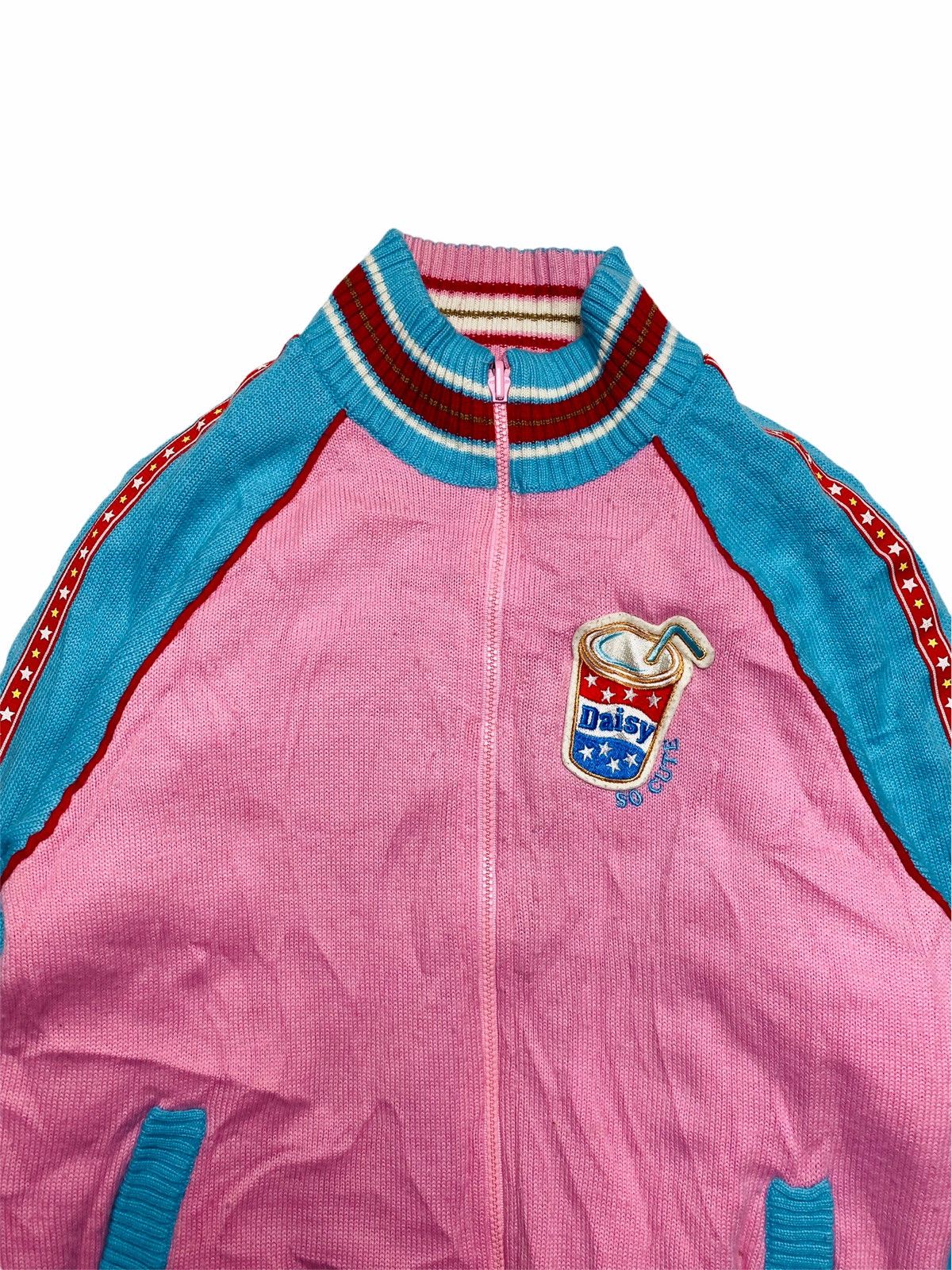 Angel Blue 2000s Daisy Lovers - Reversible Taped Knitted Star Jacket Size US M / EU 48-50 / 2 - 10 Thumbnail