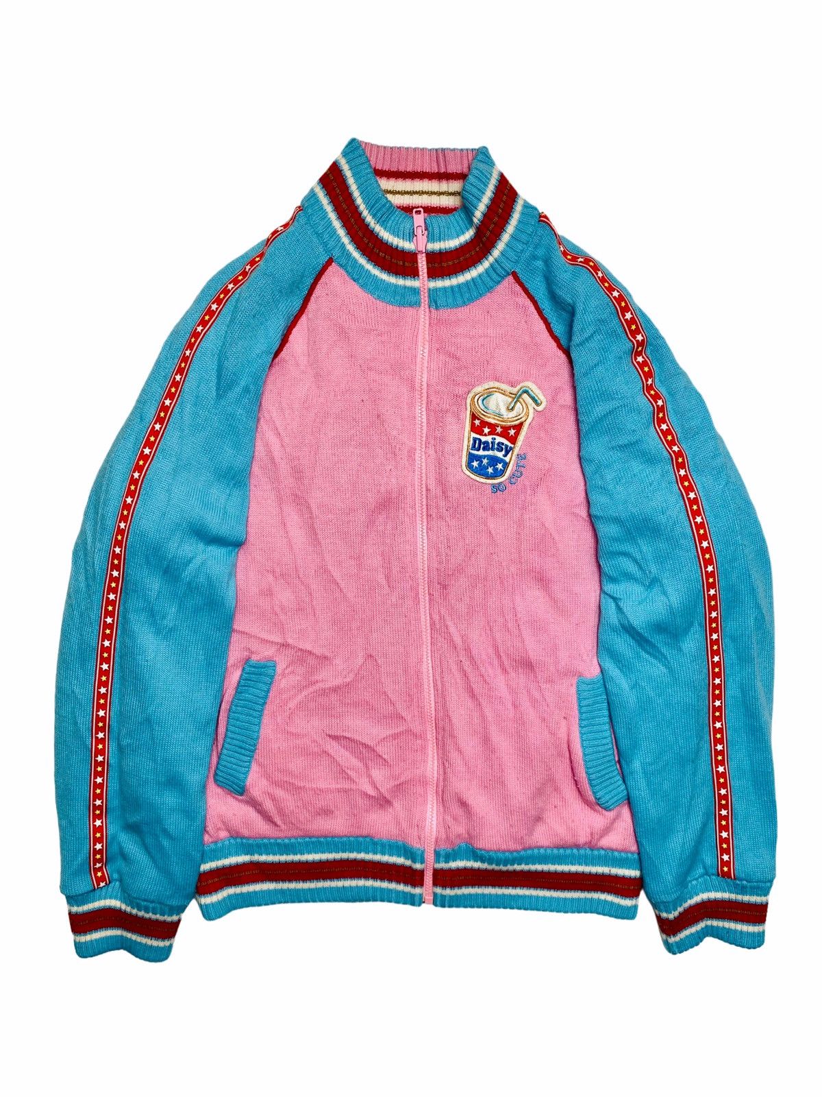 Angel Blue 2000s Daisy Lovers - Reversible Taped Knitted Star Jacket Size US M / EU 48-50 / 2 - 1 Thumbnail