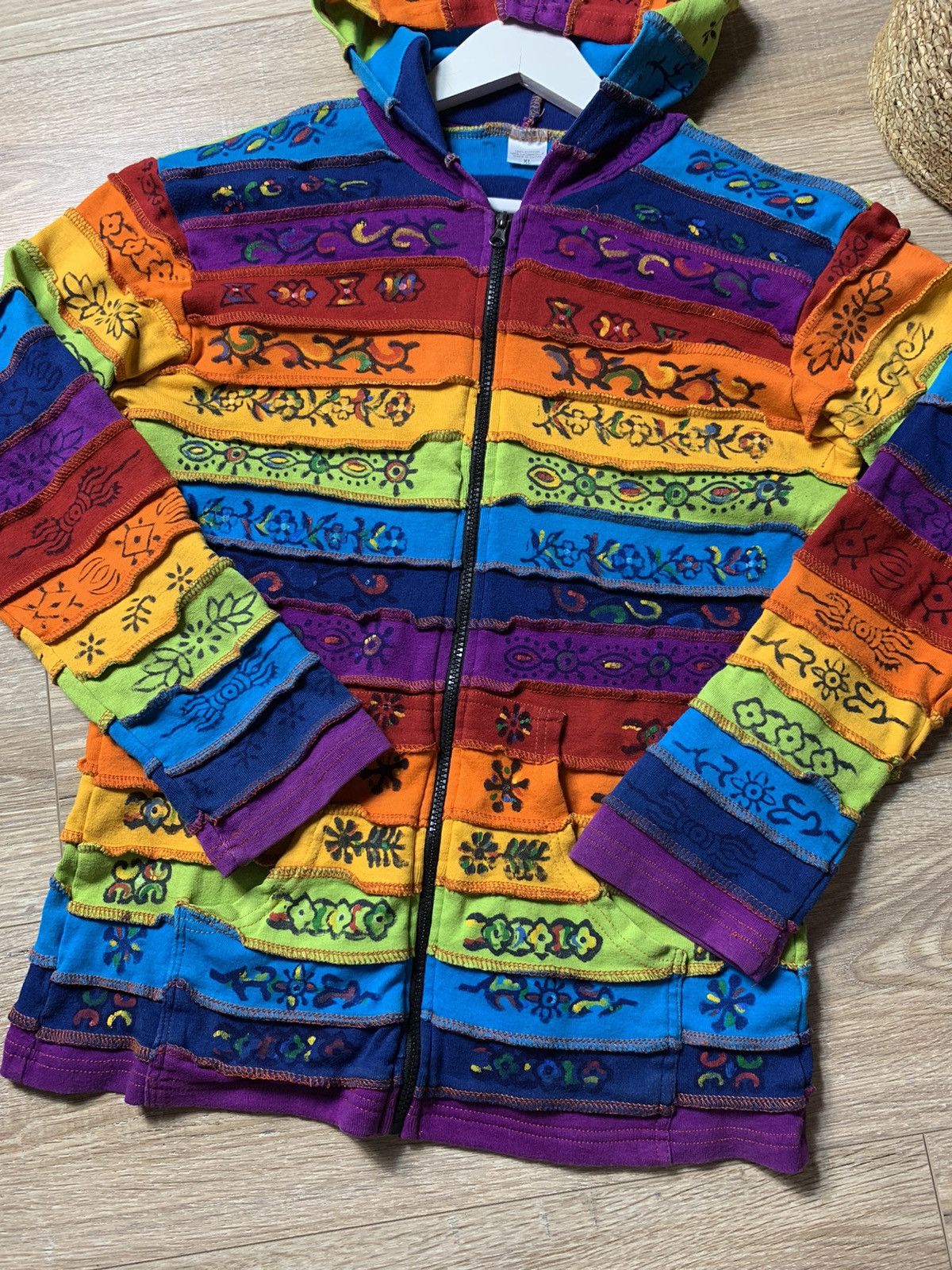Japanese Brand Vintage Y2K Patchwork Elf zip hoodie Japanese brand Size US S / EU 44-46 / 1 - 2 Thumbnail
