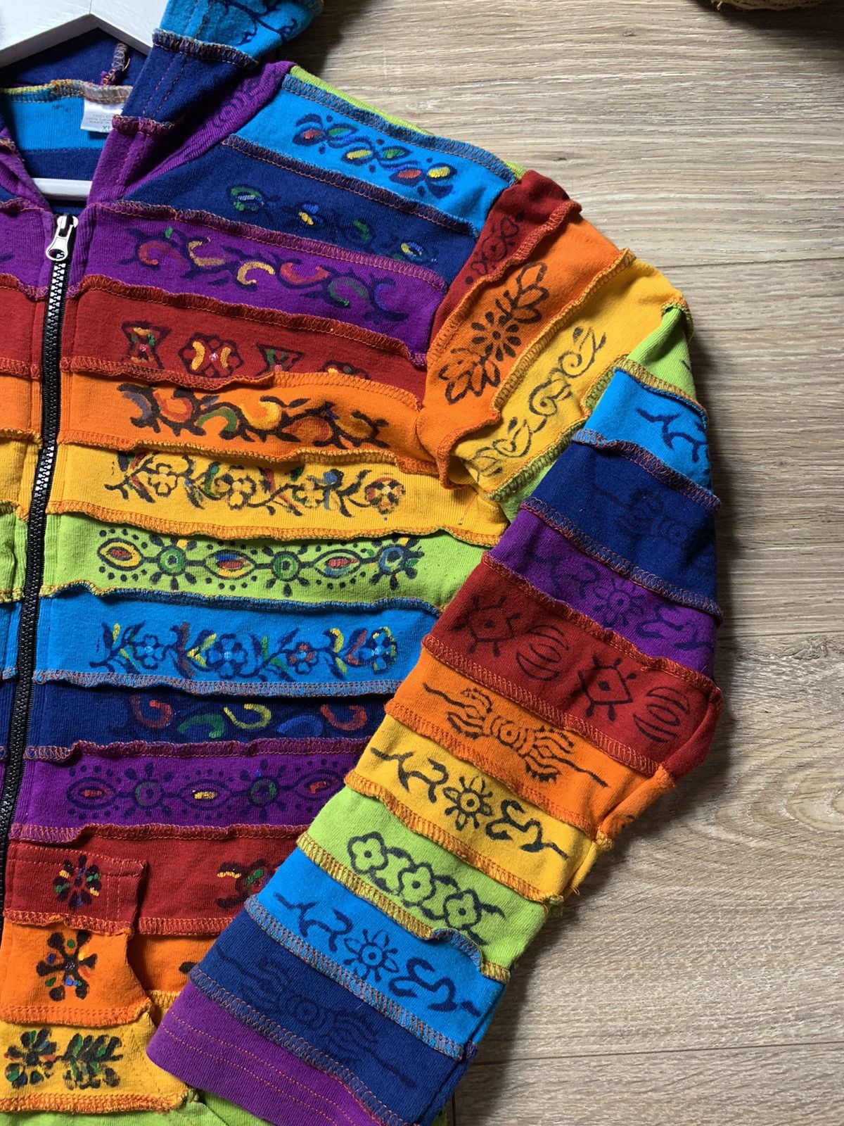 Japanese Brand Vintage Y2K Patchwork Elf zip hoodie Japanese brand Size US S / EU 44-46 / 1 - 5 Thumbnail