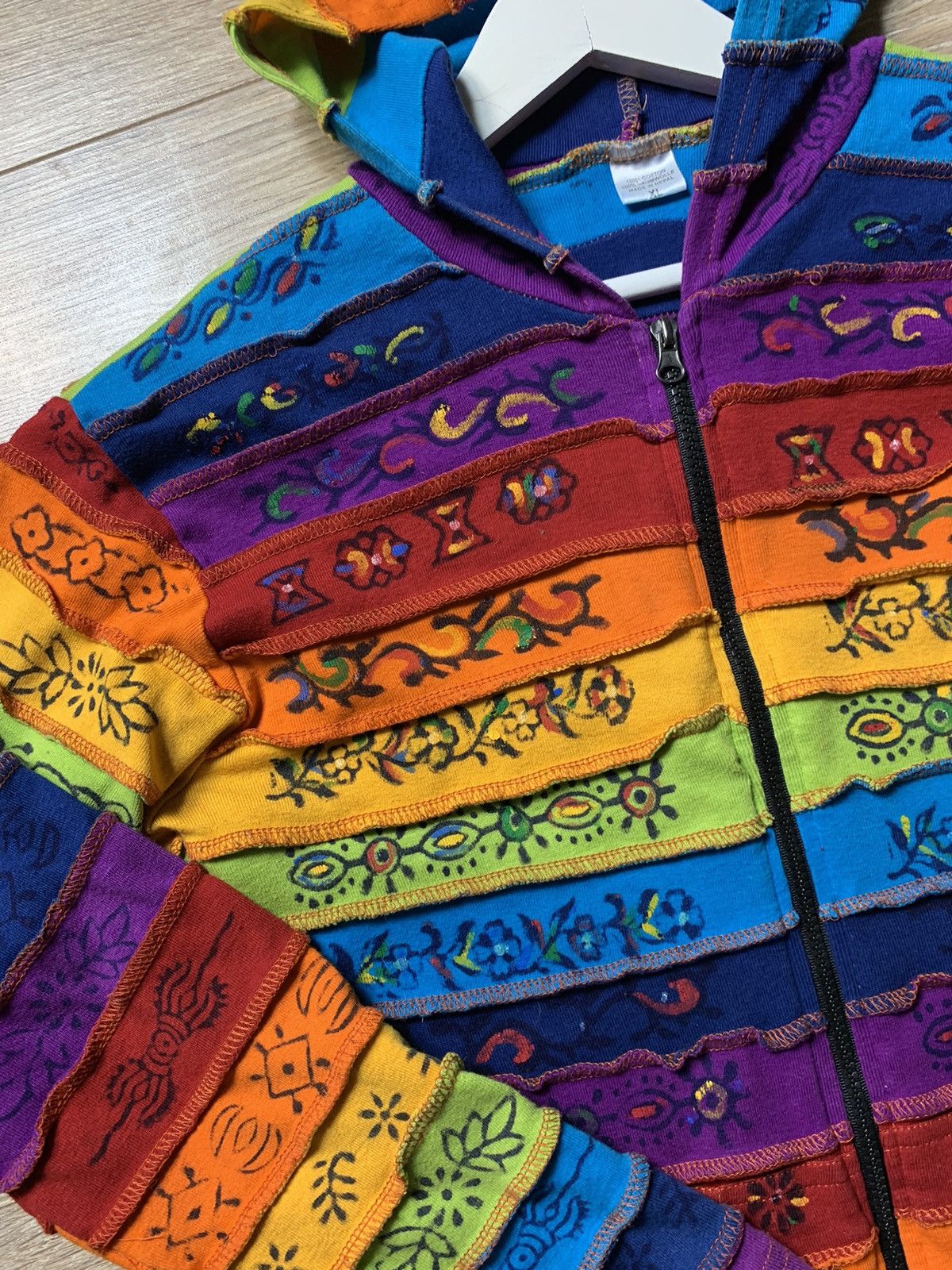 Japanese Brand Vintage Y2K Patchwork Elf zip hoodie Japanese brand Size US S / EU 44-46 / 1 - 4 Thumbnail