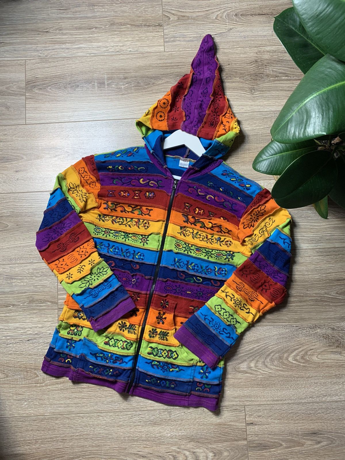 Japanese Brand Vintage Y2K Patchwork Elf zip hoodie Japanese brand Size US S / EU 44-46 / 1 - 1 Thumbnail