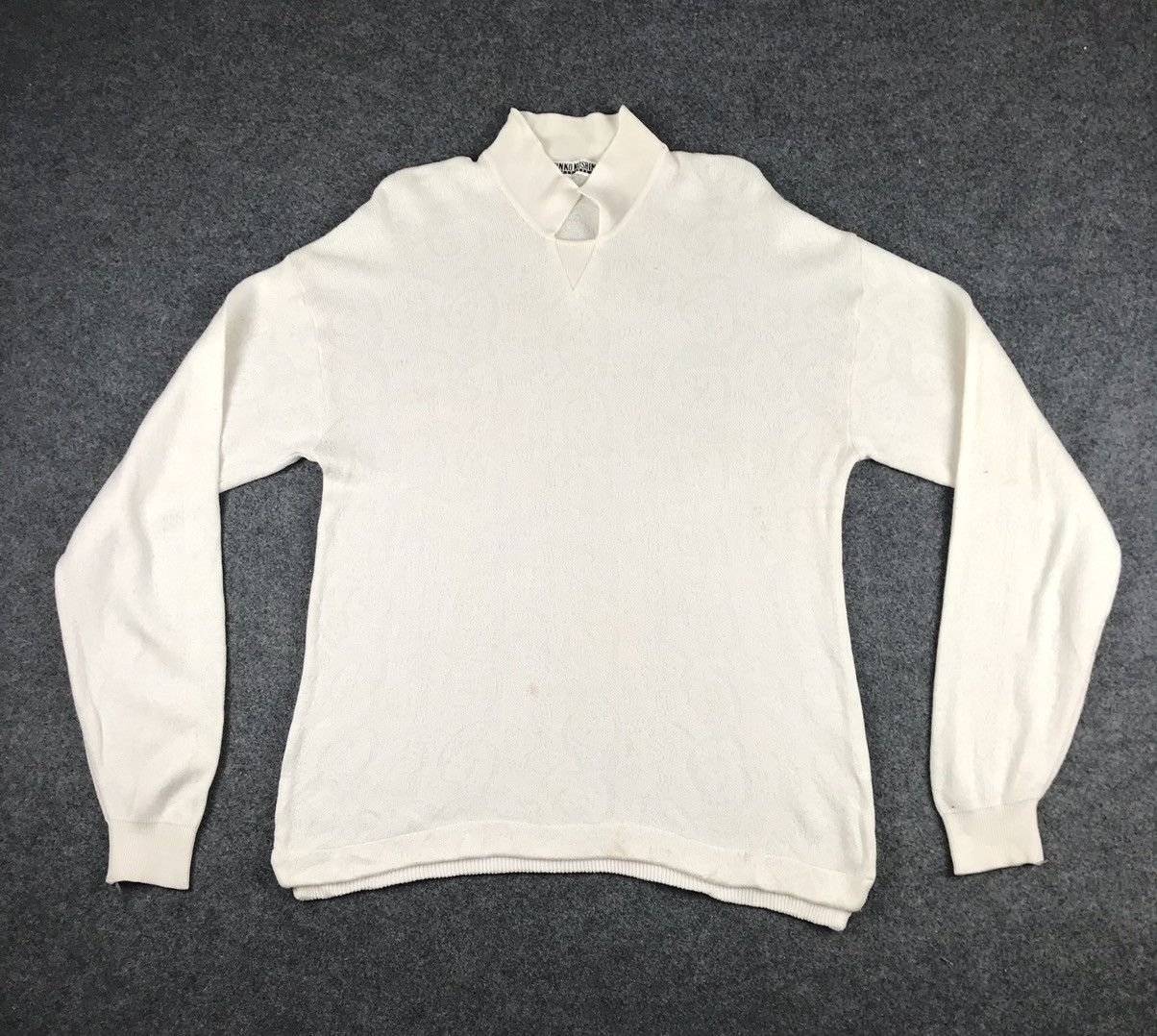 image of Hiroko Koshino Homme x Vintage Hiroko Koshino Vintage Tshirt Longsleeve in White, Men's (Size Large