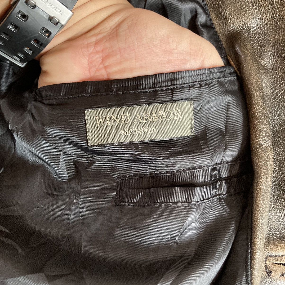 Vintage Wind Armor Leather Jacket