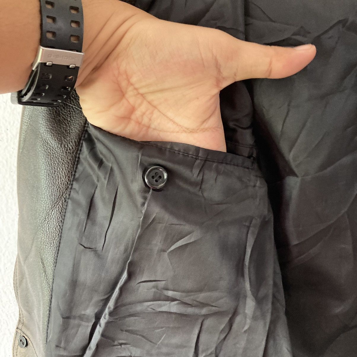 Vintage Wind Armor Leather Jacket