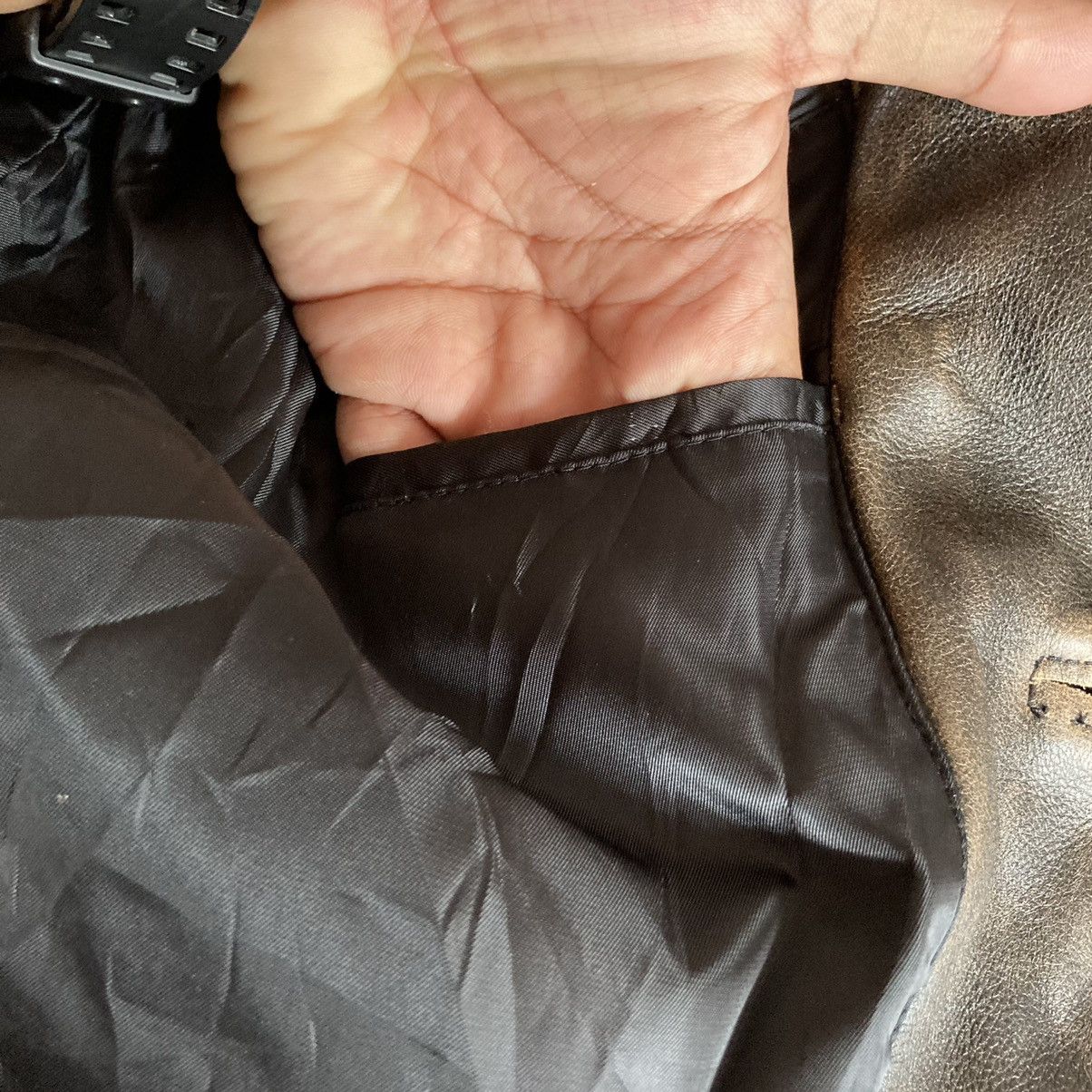 Vintage Wind Armor Leather Jacket