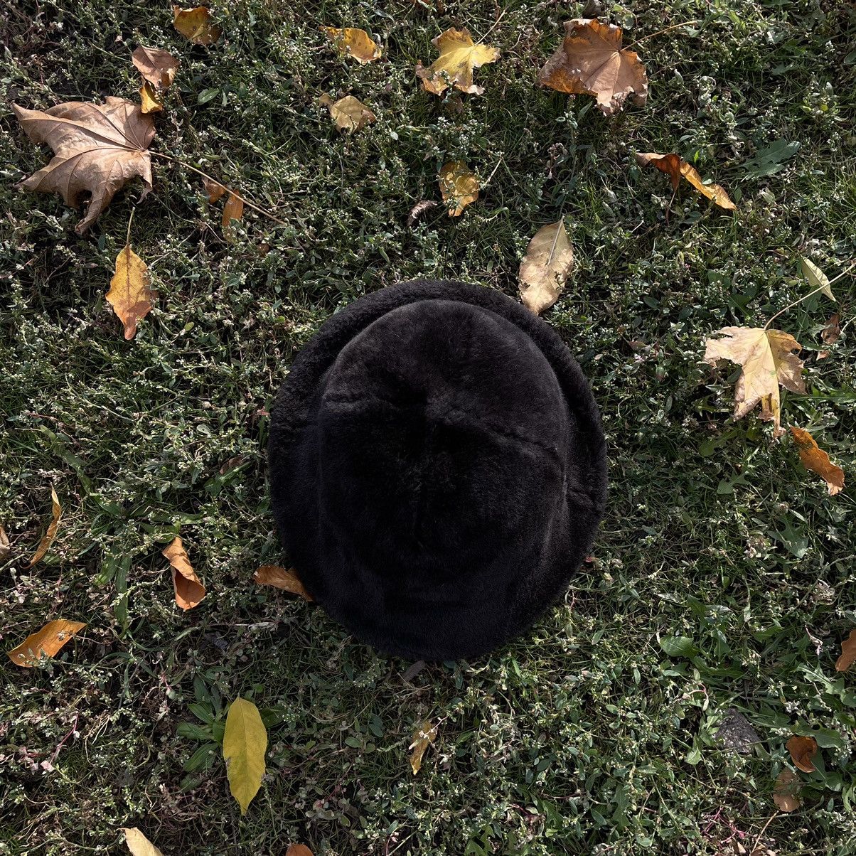 Vintage Vintage 90s Black Mohair Beanie Grunge Streetwear Cropped OS Size ONE SIZE - 4 Thumbnail