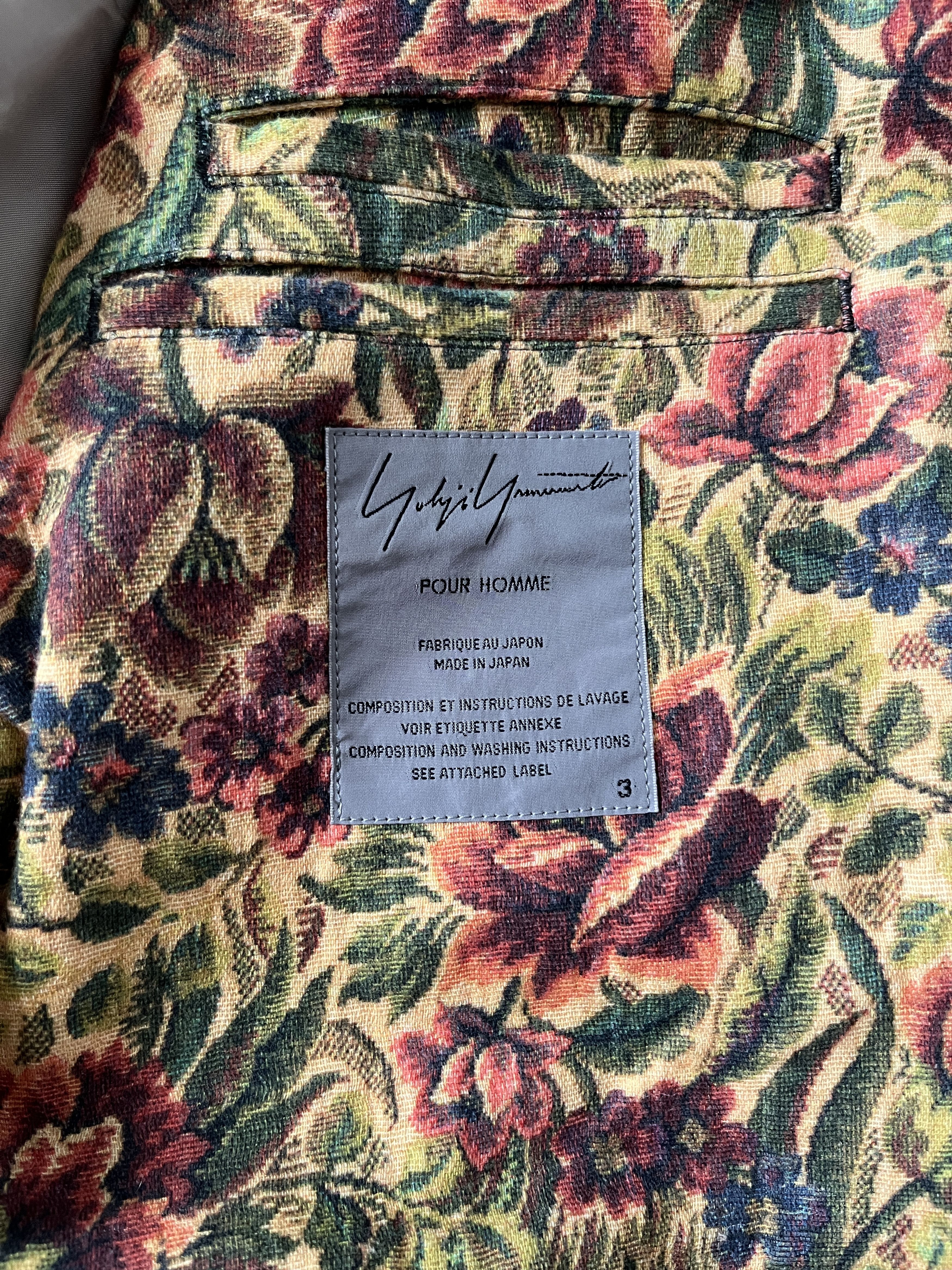 Yohji Yamamoto Pour Homme SS11 Flower Tapestry Print Suit Size US L / EU 52-54 / 3 - 4 Thumbnail