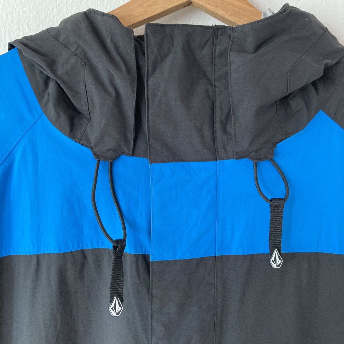 Designer Volcom Fullprint Blue Black Hooded Jacket Size US XL / EU 56 / 4 - 8 Thumbnail