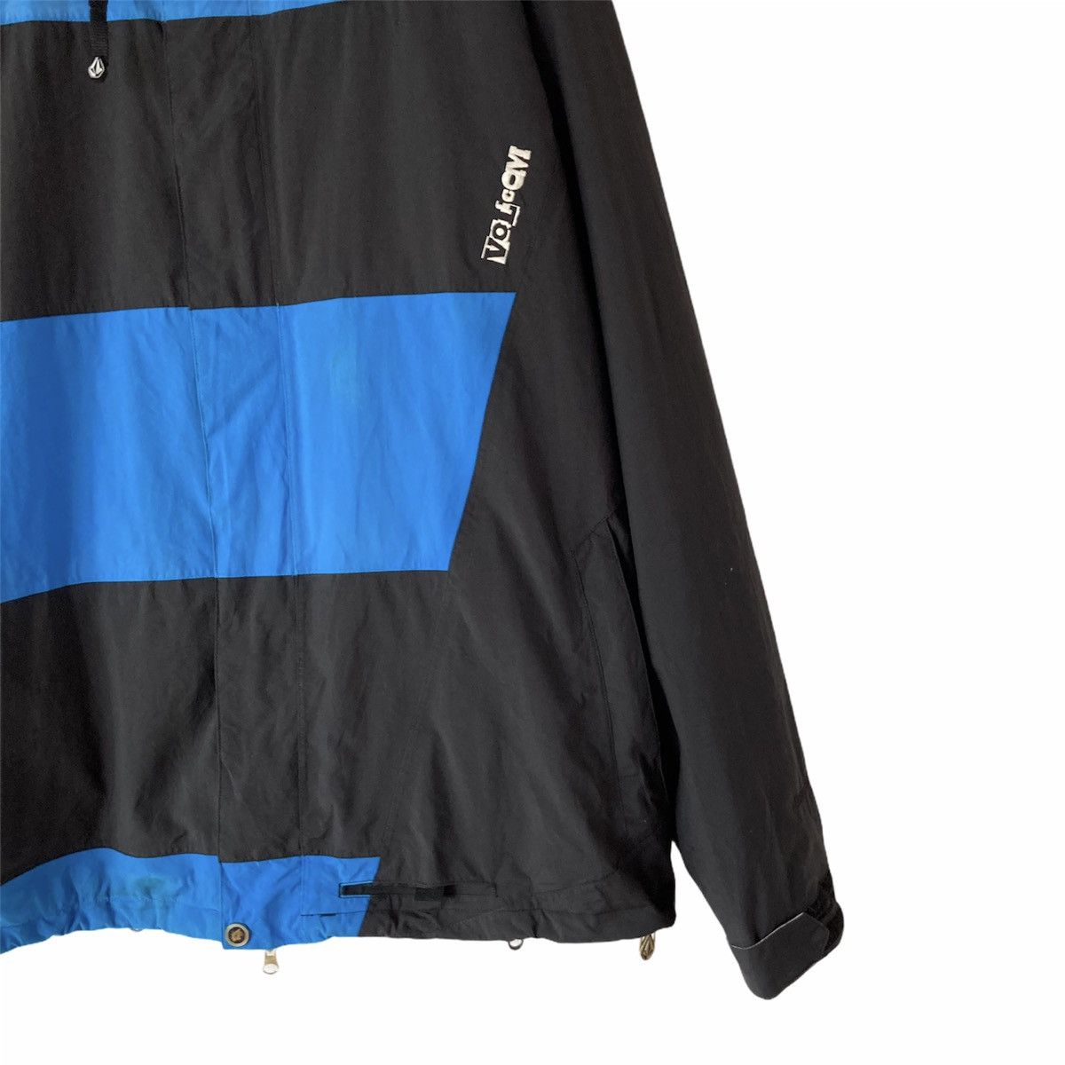 Designer Volcom Fullprint Blue Black Hooded Jacket Size US XL / EU 56 / 4 - 4 Thumbnail
