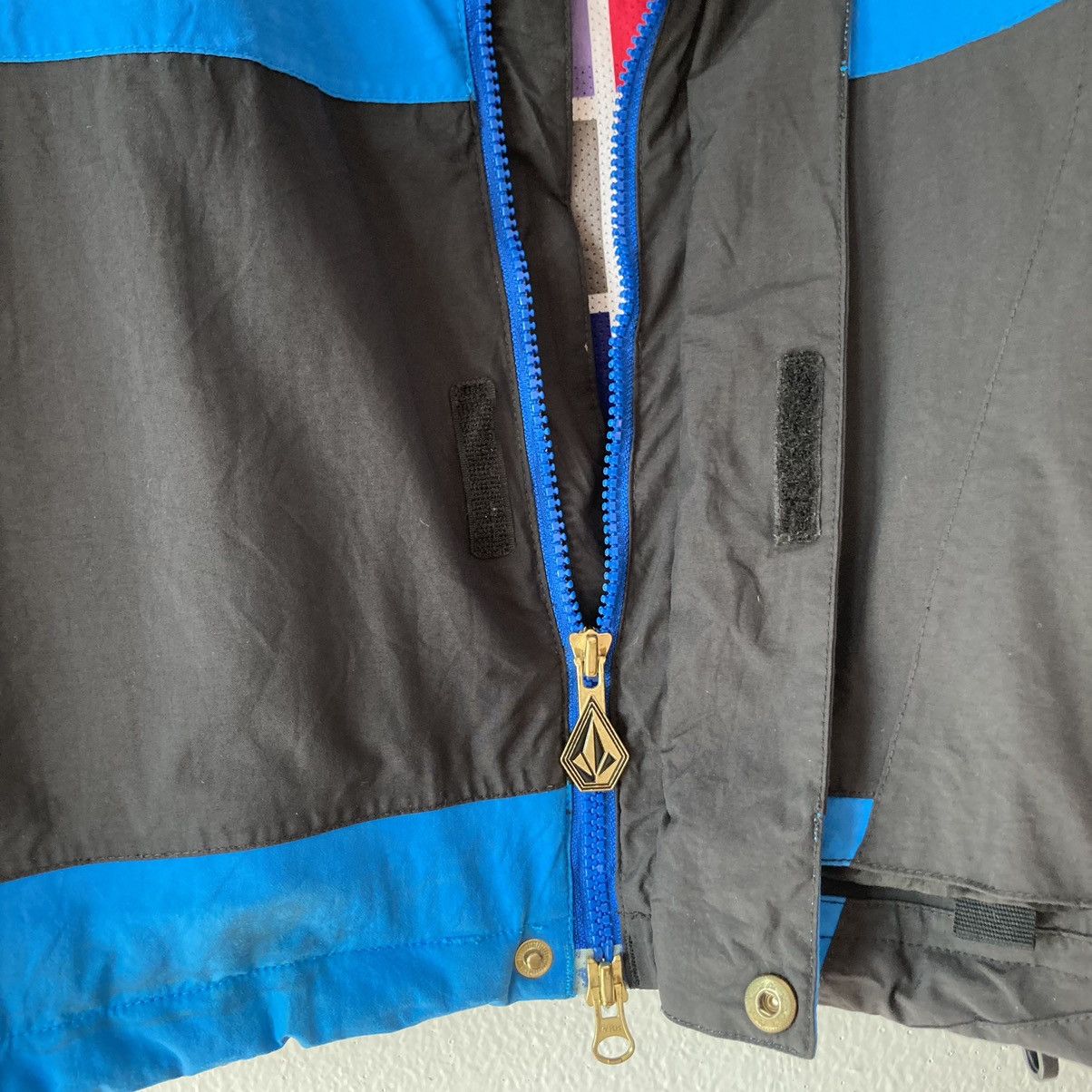 Designer Volcom Fullprint Blue Black Hooded Jacket Size US XL / EU 56 / 4 - 15 Thumbnail