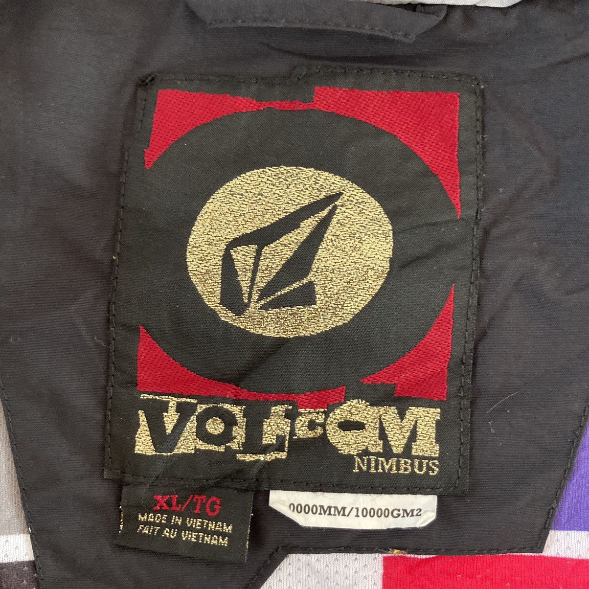 Designer Volcom Fullprint Blue Black Hooded Jacket Size US XL / EU 56 / 4 - 19 Thumbnail