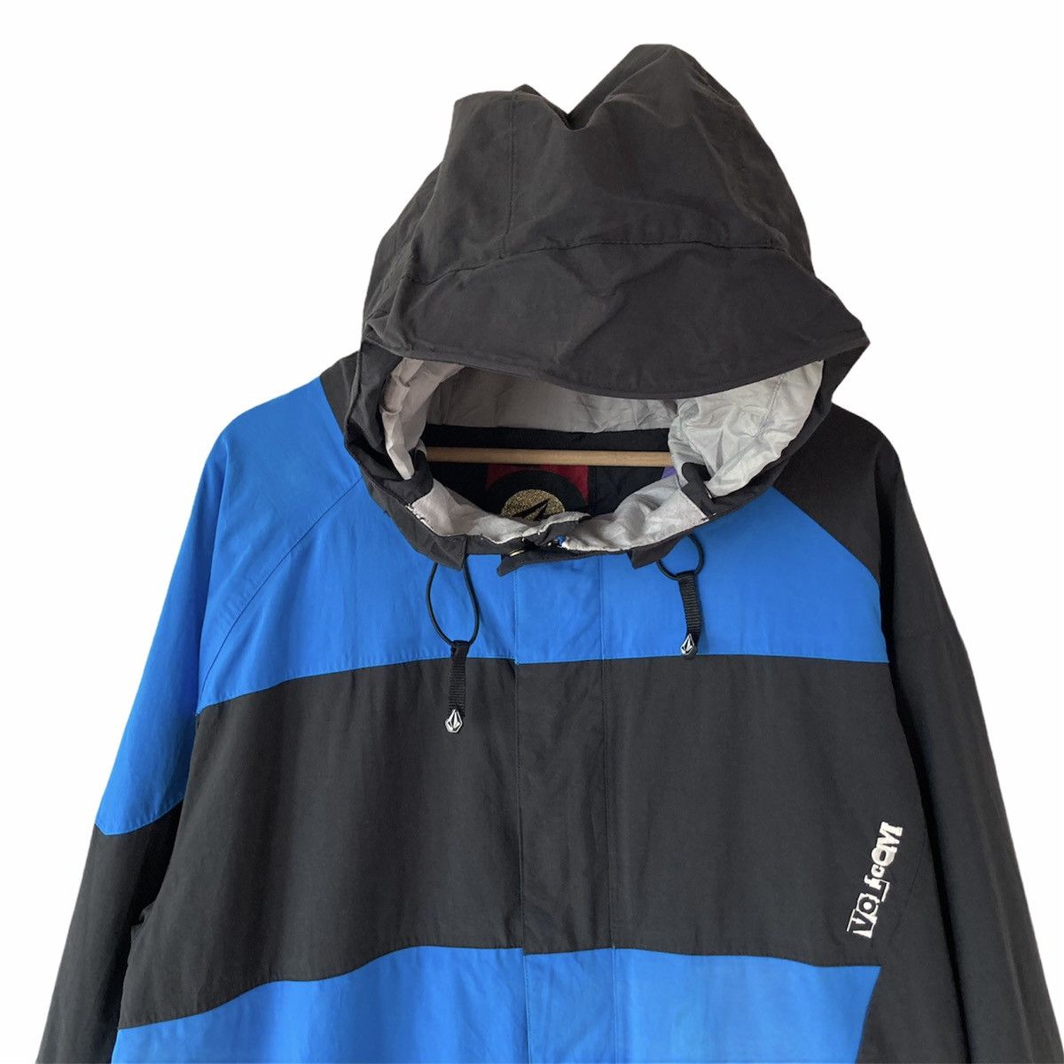 Designer Volcom Fullprint Blue Black Hooded Jacket Size US XL / EU 56 / 4 - 3 Thumbnail