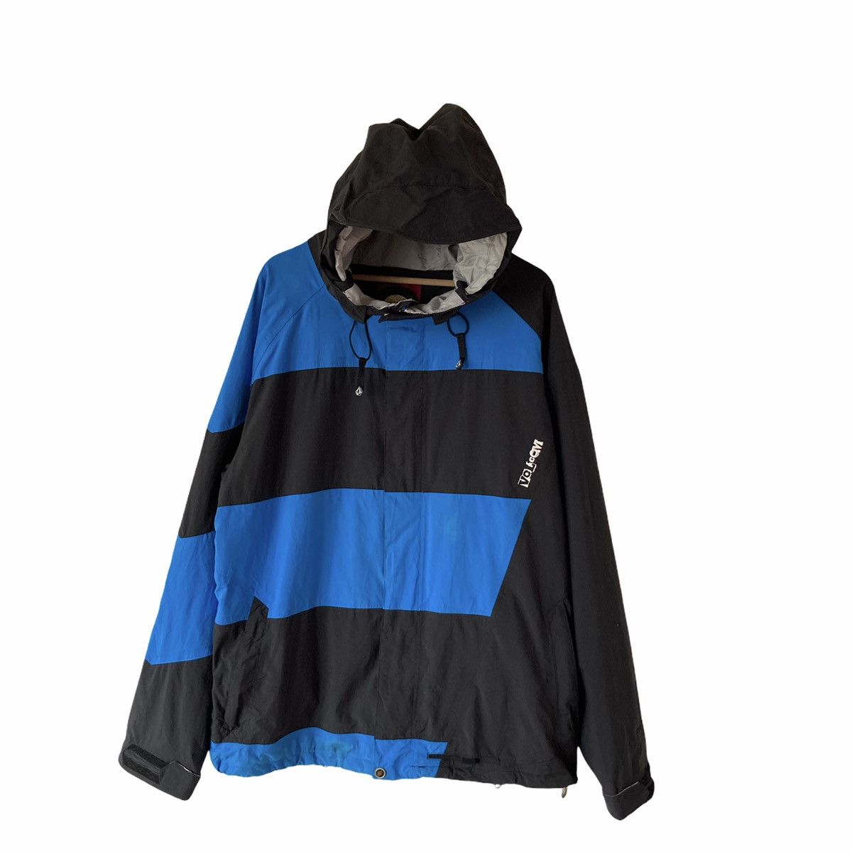 Designer Volcom Fullprint Blue Black Hooded Jacket Size US XL / EU 56 / 4 - 1 Thumbnail