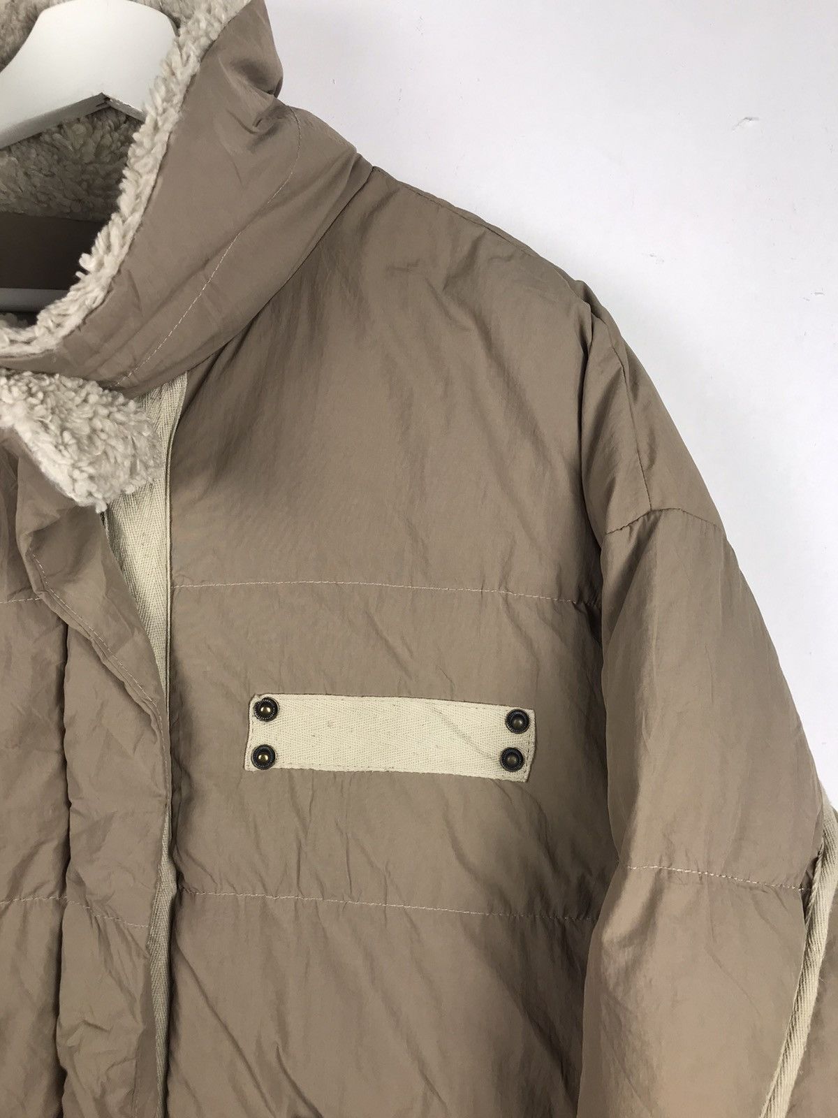 Japanese Brand × Vintage Rare design Sherpa Puffer Jacket pocketable Size US XXL / EU 58 / 5 - 5 Thumbnail