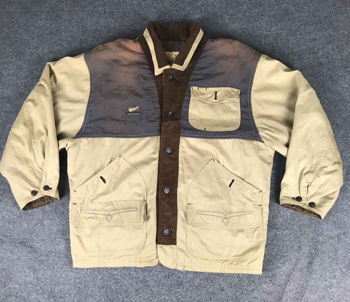 image of Vintage Japanese Distressed Faded Brand Jacket in Brown, Men's (Size 2XL)
