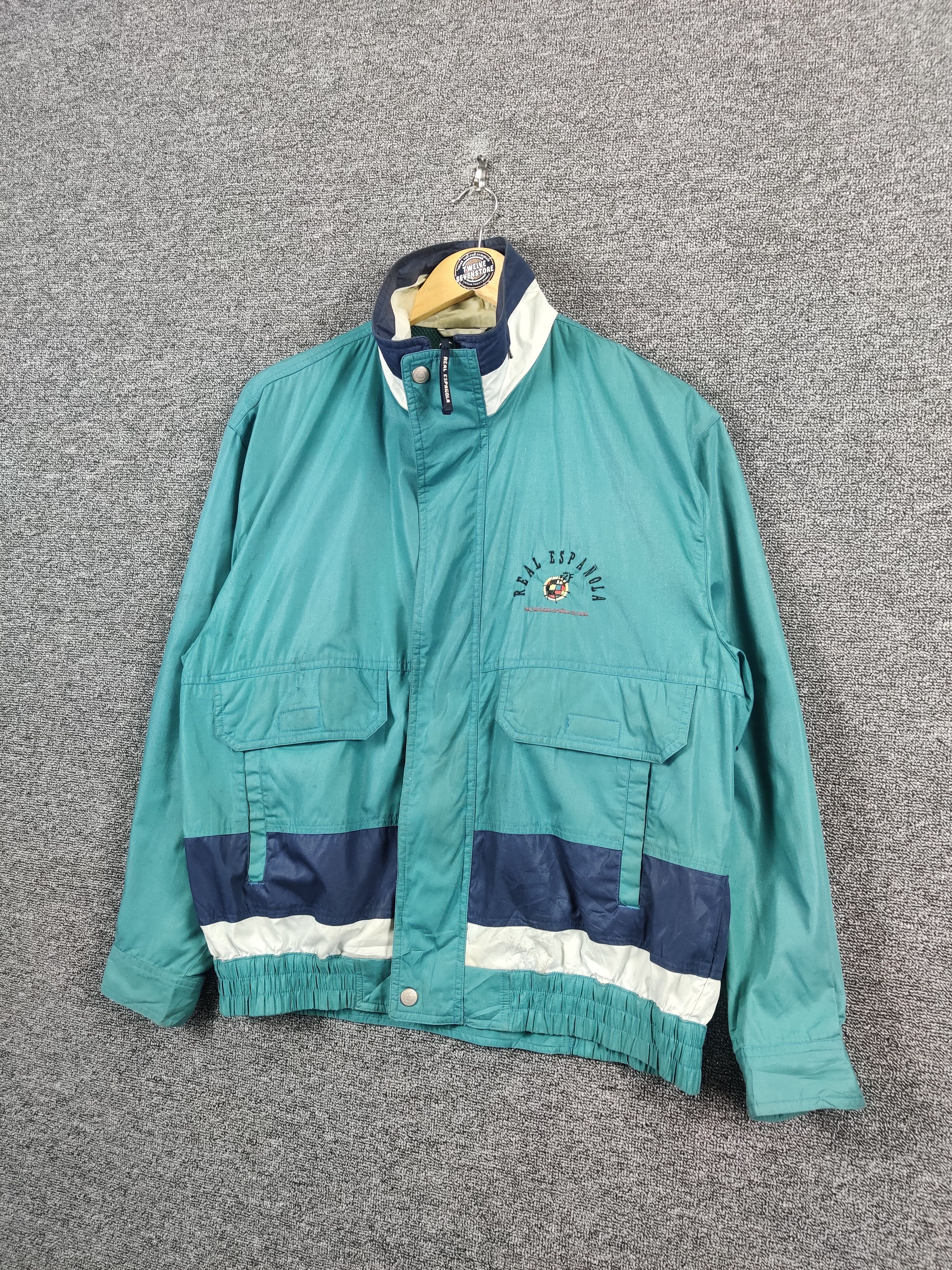 Vintage Vintage Real Espanola Football Windbreaker Light Jacket Size US L / EU 52-54 / 3 - 2 Thumbnail
