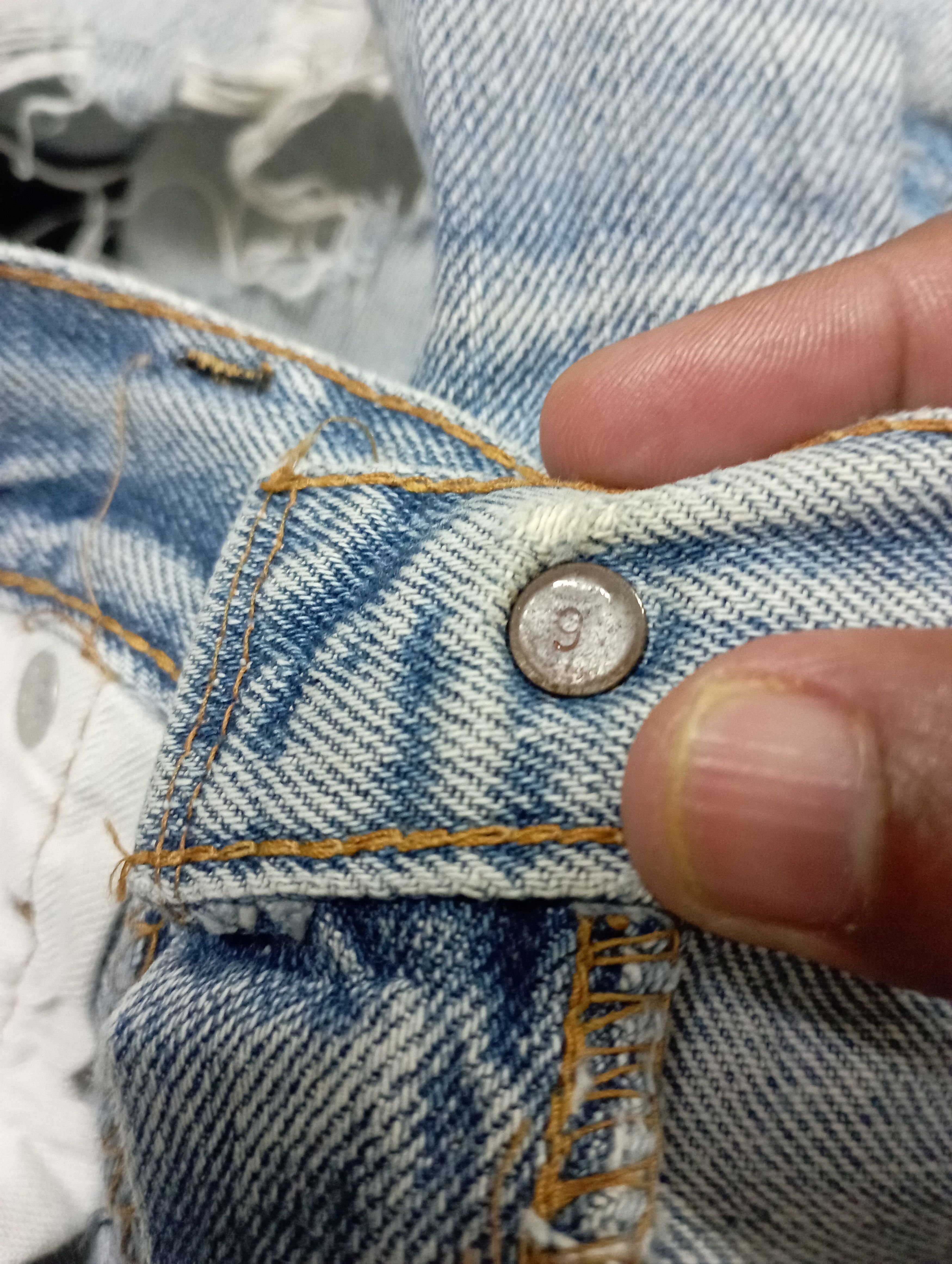Levi's Vintage Selvedge 70's USA Levi's Rindem 501 Button No 6 Size US 31 - 21 Thumbnail