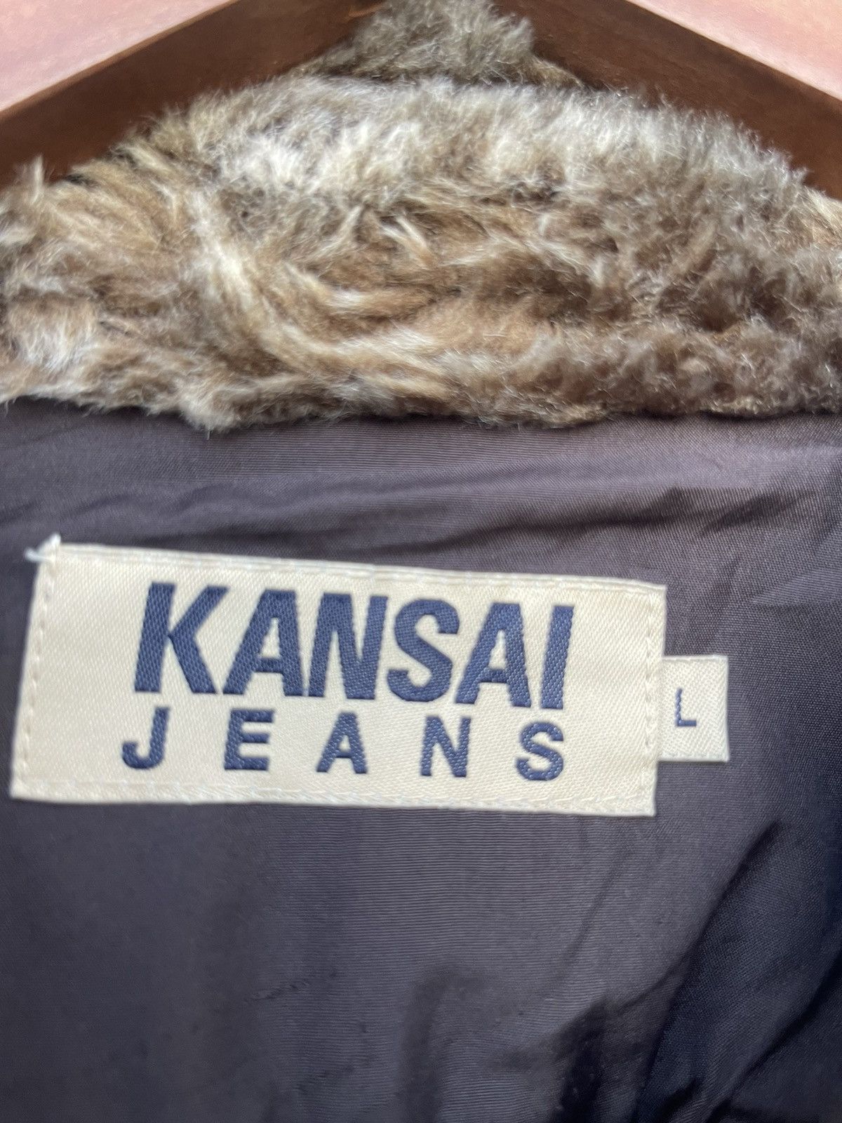 Kansai Yamamoto Vintage Kansai Yamamoto Kansai Jeans Fur Collar Wool Jacket Size US M / EU 48-50 / 2 - 3 Thumbnail