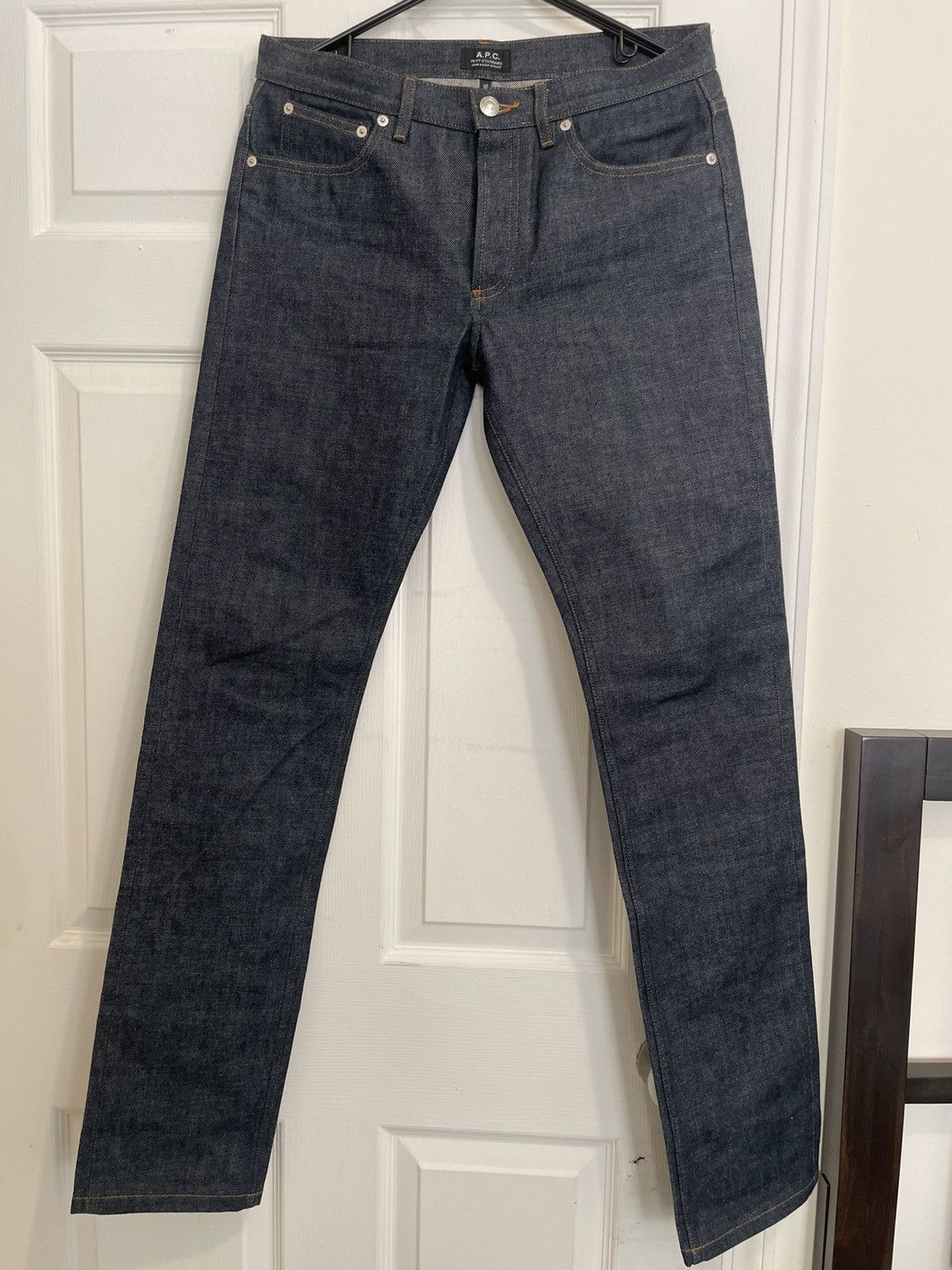 image of A P C Blue Raw Selvedge Denim 30 Petit Standard, Men's