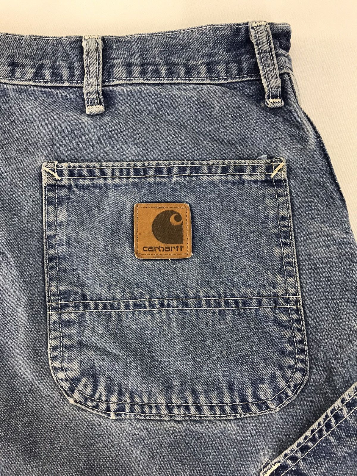 Carhartt Carhartt Men Lightweight Indigo Utility Work Short Pant Size US 37 - 4 Thumbnail