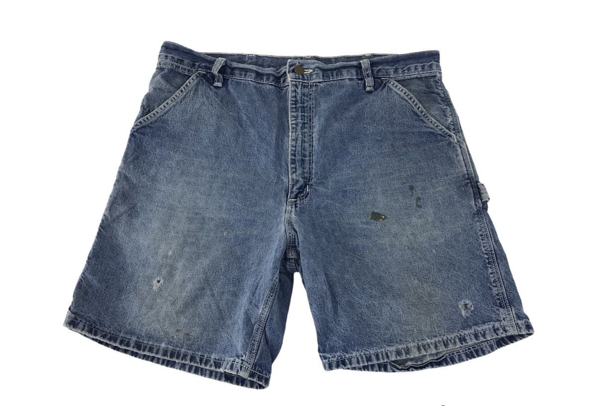 Carhartt Carhartt Men Lightweight Indigo Utility Work Short Pant Size US 37 - 2 Thumbnail