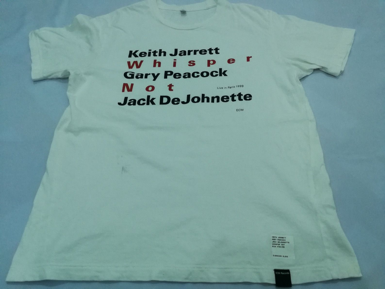 Band Tees ECM RECORDS KEITH JARRET Gary Peacock Tee Size M / US 6-8 / IT 42-44 - 2 Thumbnail