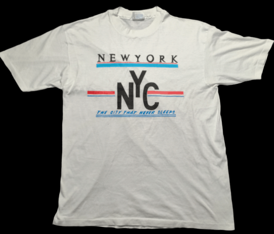 Vintage NEW YORK 80s Vintage Single Stitch NYC 50/50 Tee Size US L / EU 52-54 / 3 - 1 Thumbnail