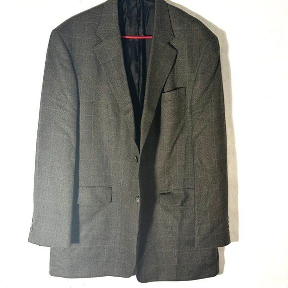 Oscar De La Renta OSCAR DE LA RENTA Jacket Blazer 46L Lambswool Brown Size 46L - 2 Thumbnail