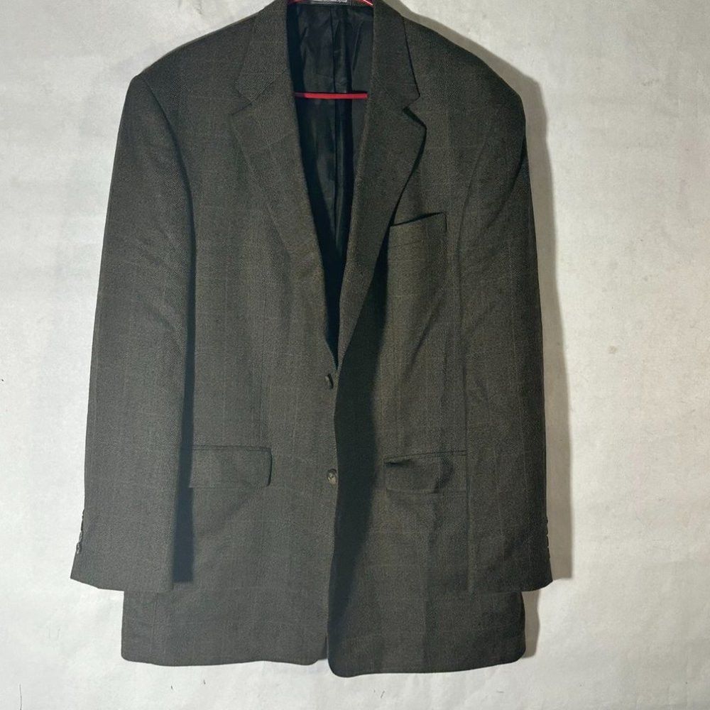 Oscar De La Renta OSCAR DE LA RENTA Jacket Blazer 46L Lambswool Brown Size 46L - 1 Thumbnail