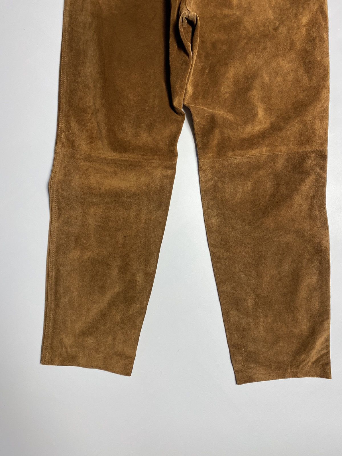 Leather Vintage mens brown leather pants Kanye West style Size US 30 / EU 46 - 9 Thumbnail