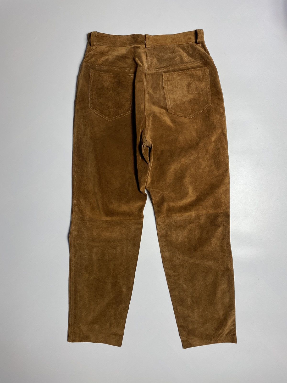 Leather Vintage mens brown leather pants Kanye West style Size US 30 / EU 46 - 8 Thumbnail