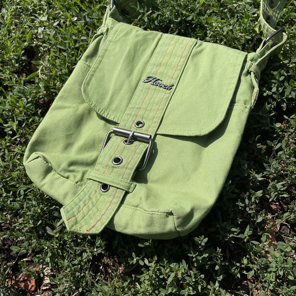 Vintage Vintage Y2K Lime Green Nylon Crossbody Bag Streetwear OS Size ONE SIZE - 3 Thumbnail