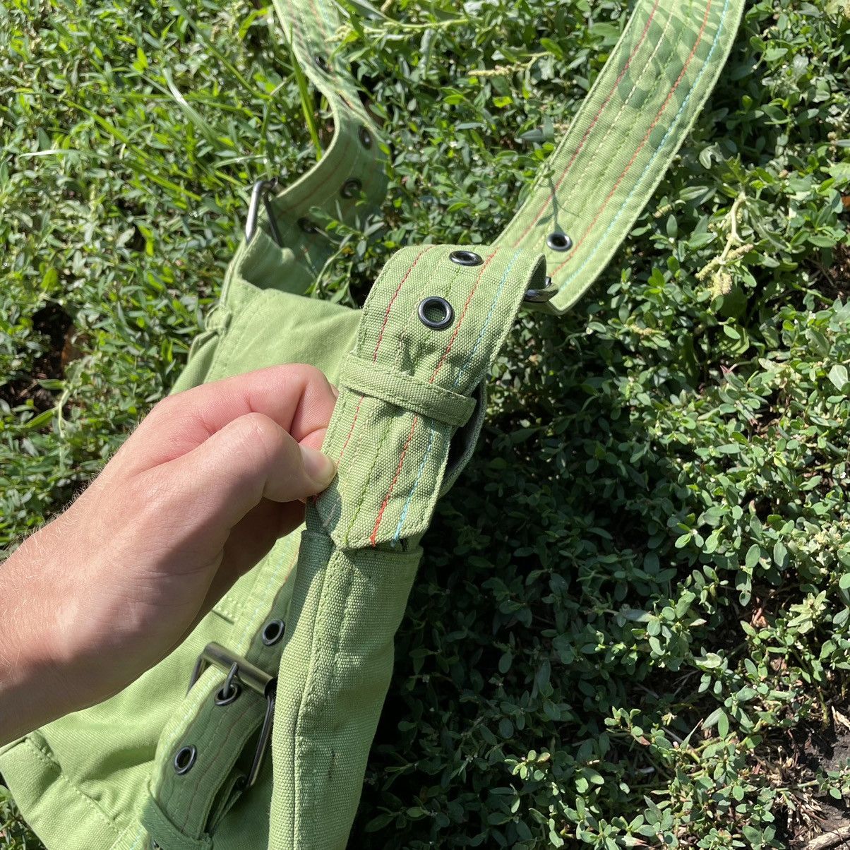 Vintage Vintage Y2K Lime Green Nylon Crossbody Bag Streetwear OS Size ONE SIZE - 4 Thumbnail