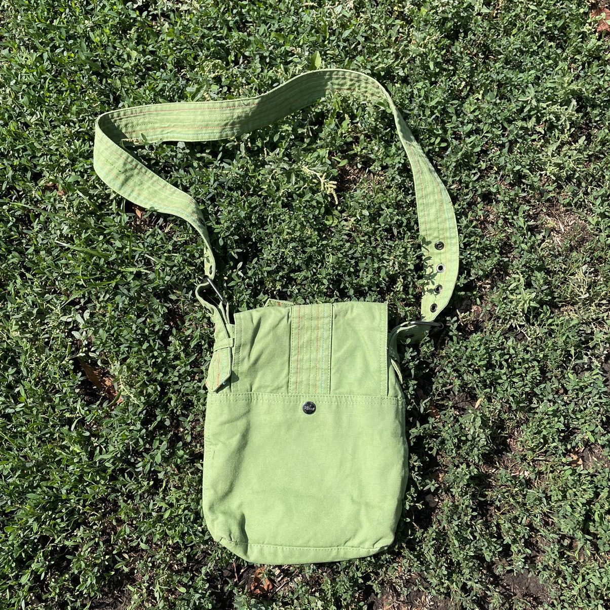 Vintage Vintage Y2K Lime Green Nylon Crossbody Bag Streetwear OS Size ONE SIZE - 7 Thumbnail