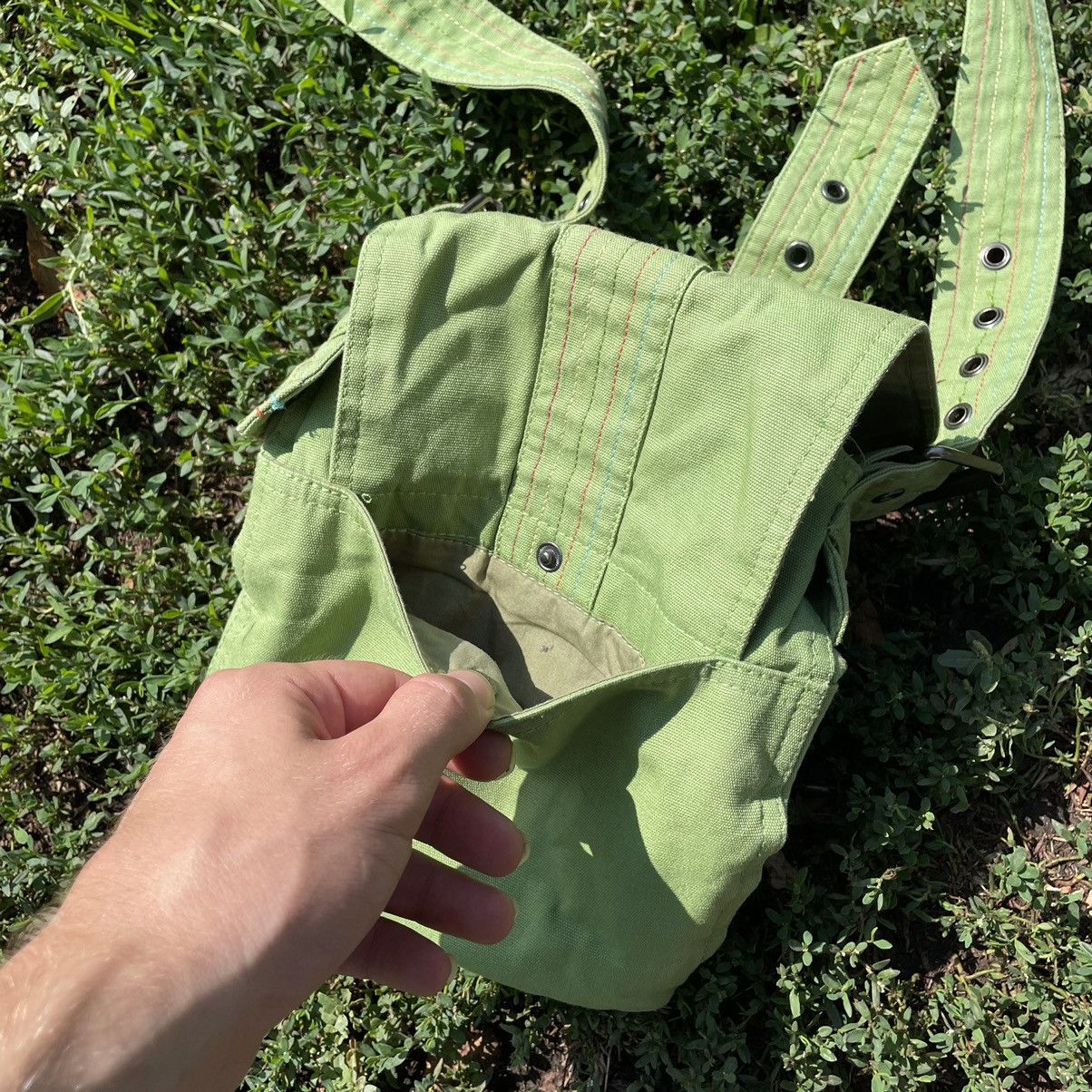 Vintage Vintage Y2K Lime Green Nylon Crossbody Bag Streetwear OS Size ONE SIZE - 8 Thumbnail