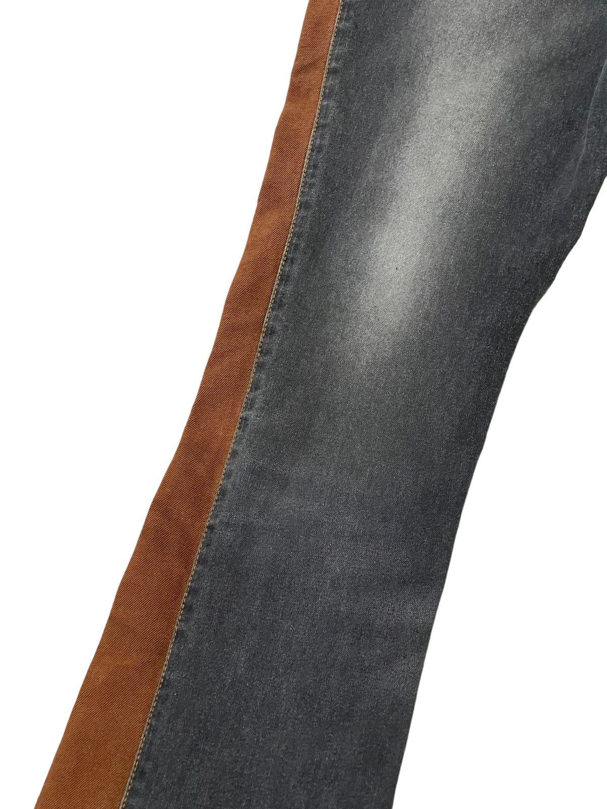 Japanese Brand Flare Jeans En Cloche Two Tones Stretch Denim Boot Cut 5🟦 Size US 28 / EU 44 - 16 Thumbnail