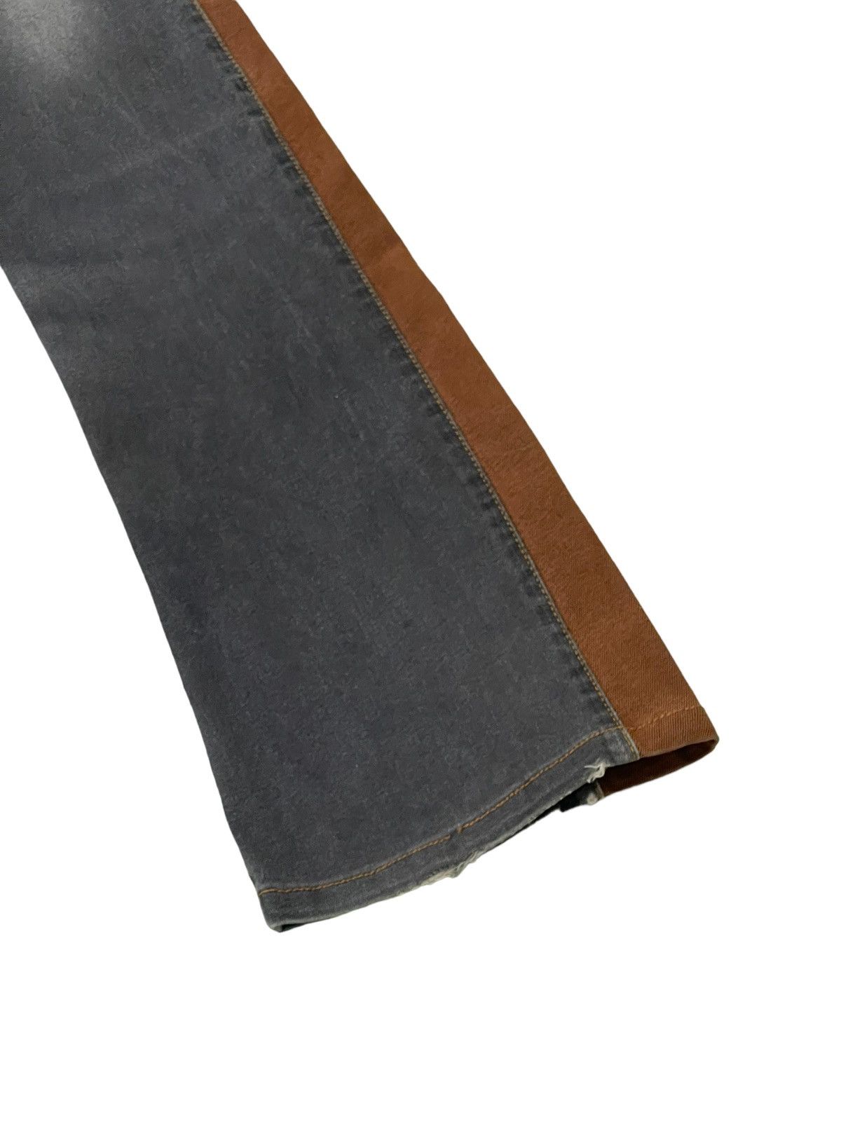 Japanese Brand Flare Jeans En Cloche Two Tones Stretch Denim Boot Cut 5🟦 Size US 28 / EU 44 - 14 Thumbnail