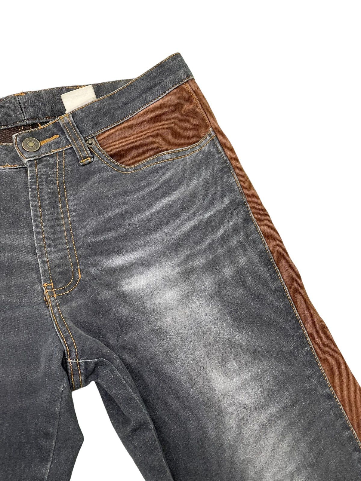 Japanese Brand Flare Jeans En Cloche Two Tones Stretch Denim Boot Cut 5🟦 Size US 28 / EU 44 - 9 Thumbnail