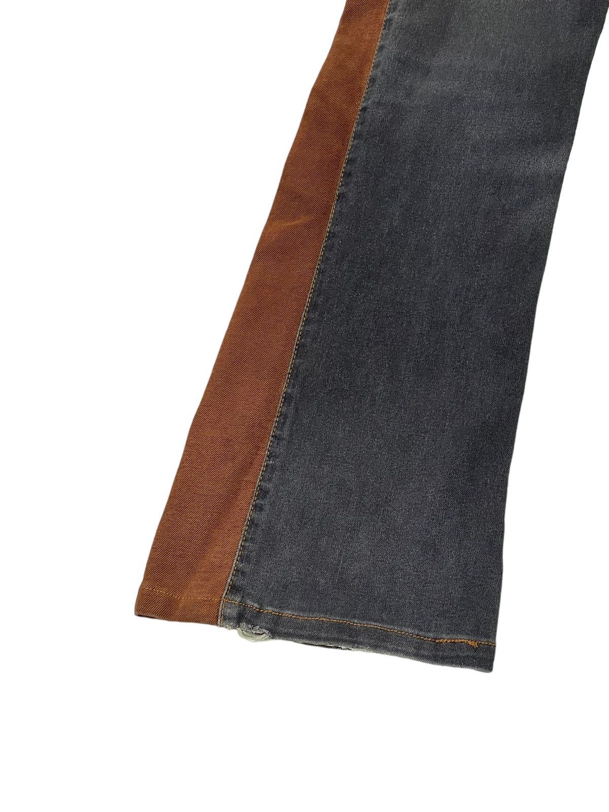 Japanese Brand Flare Jeans En Cloche Two Tones Stretch Denim Boot Cut 5🟦 Size US 28 / EU 44 - 15 Thumbnail