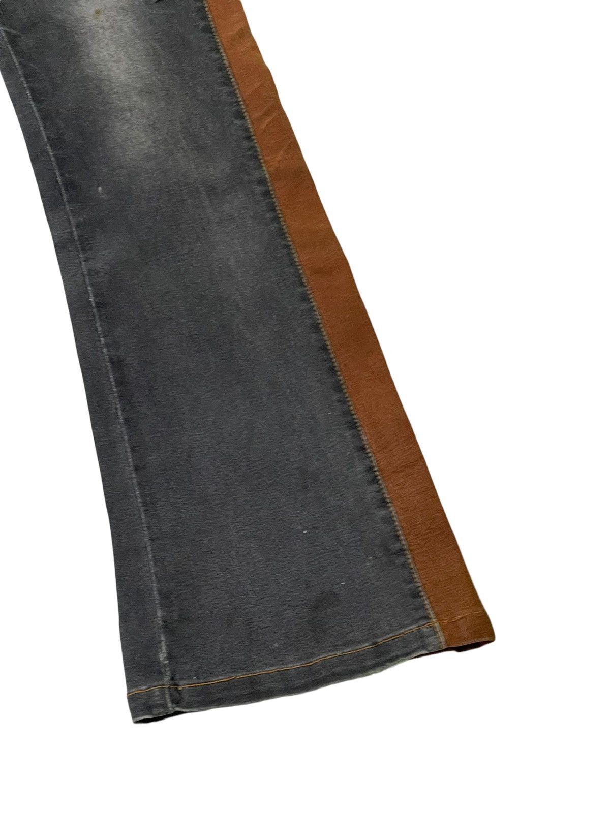 Japanese Brand Flare Jeans En Cloche Two Tones Stretch Denim Boot Cut 5🟦 Size US 28 / EU 44 - 4 Thumbnail