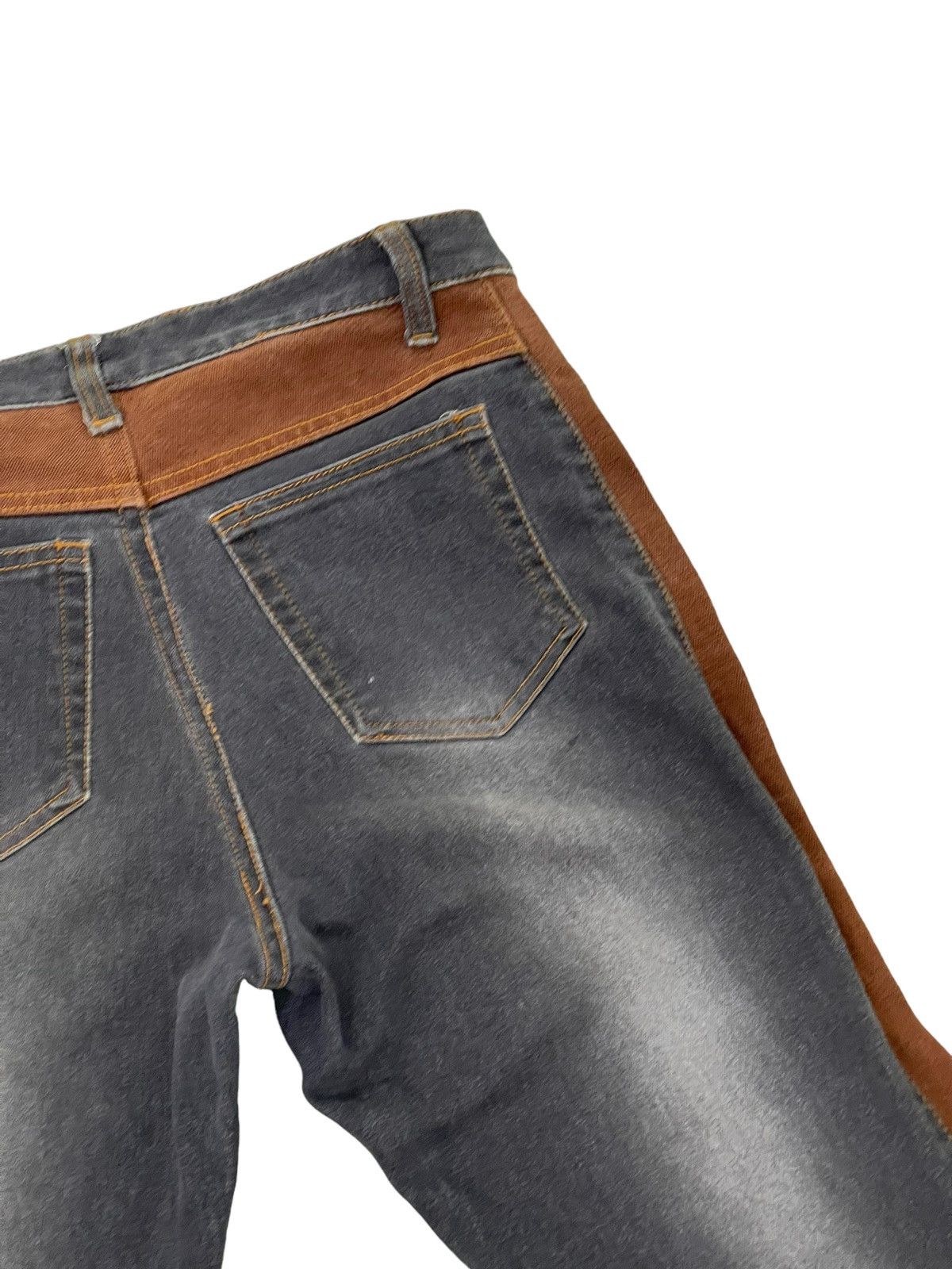 Japanese Brand Flare Jeans En Cloche Two Tones Stretch Denim Boot Cut 5🟦 Size US 28 / EU 44 - 19 Thumbnail