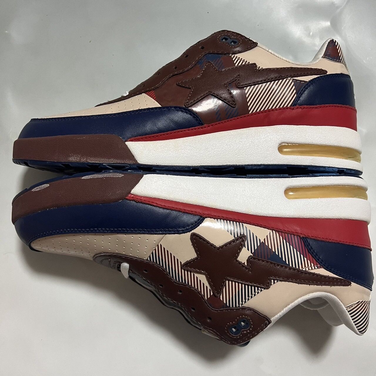 Bape BAPE ROAD Sta lovegene check patent leather Size US 13 / EU 46 - 3 Thumbnail