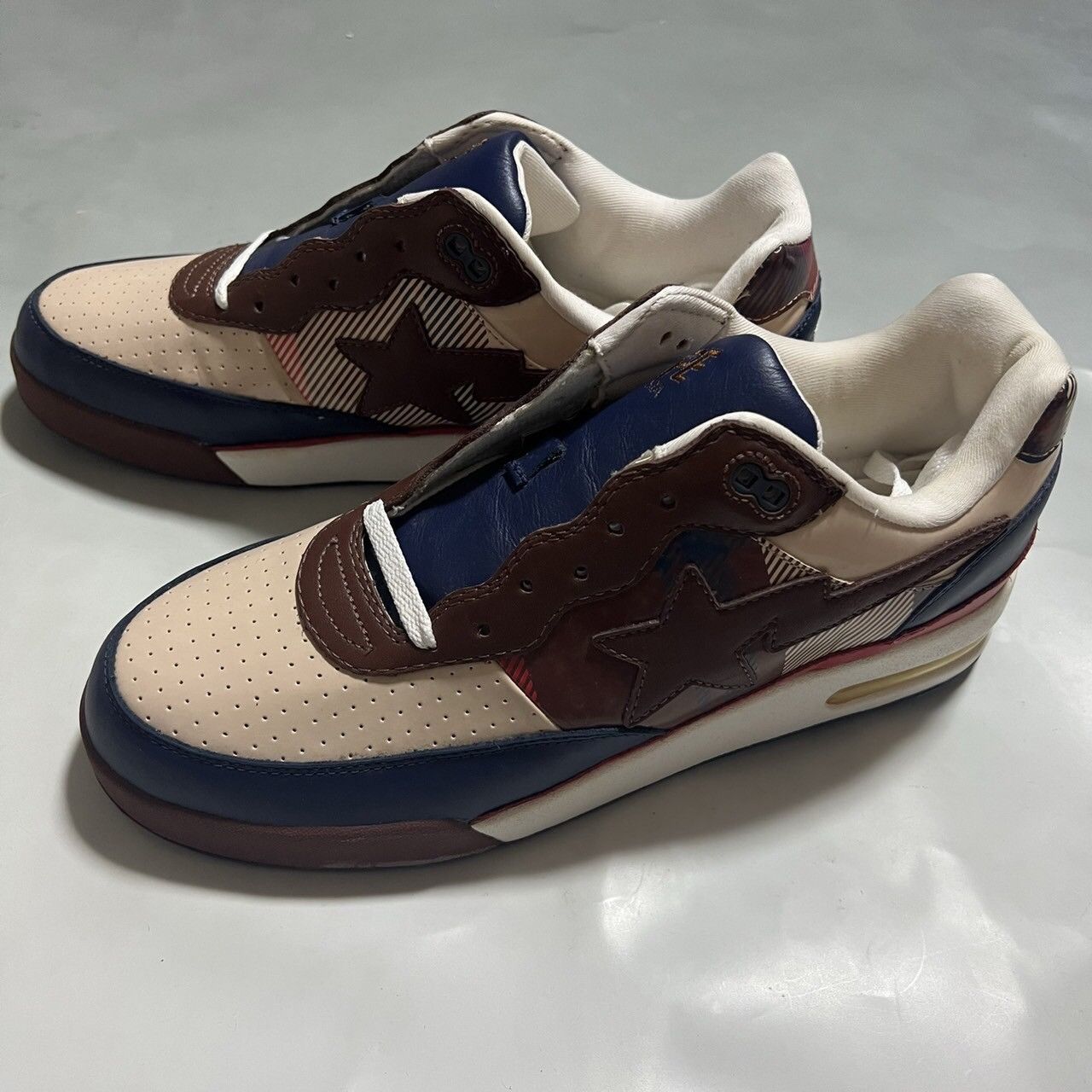 Bape BAPE ROAD Sta lovegene check patent leather Size US 13 / EU 46 - 2 Thumbnail